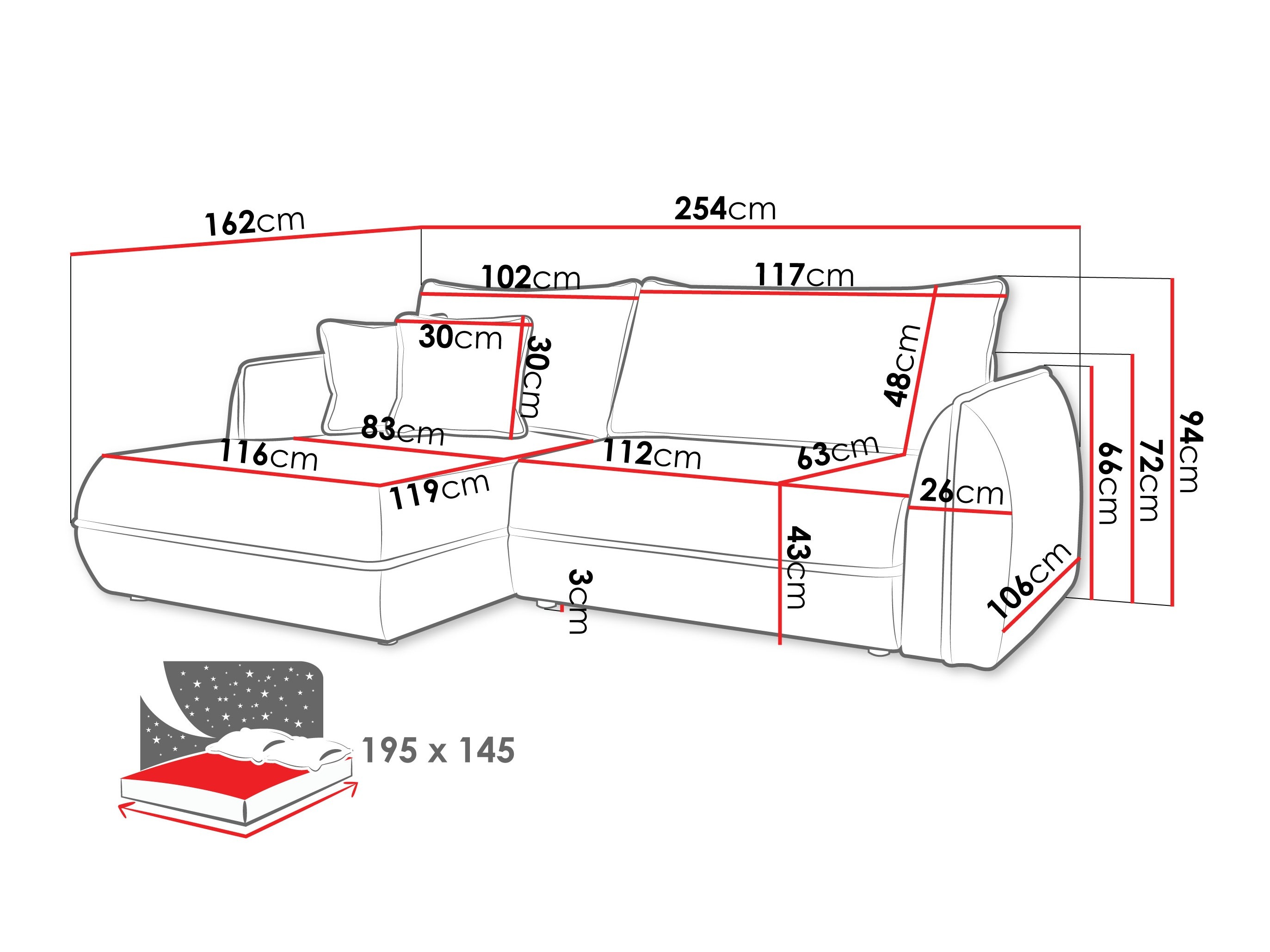 Ъглов диван Ficas (Lima 16)