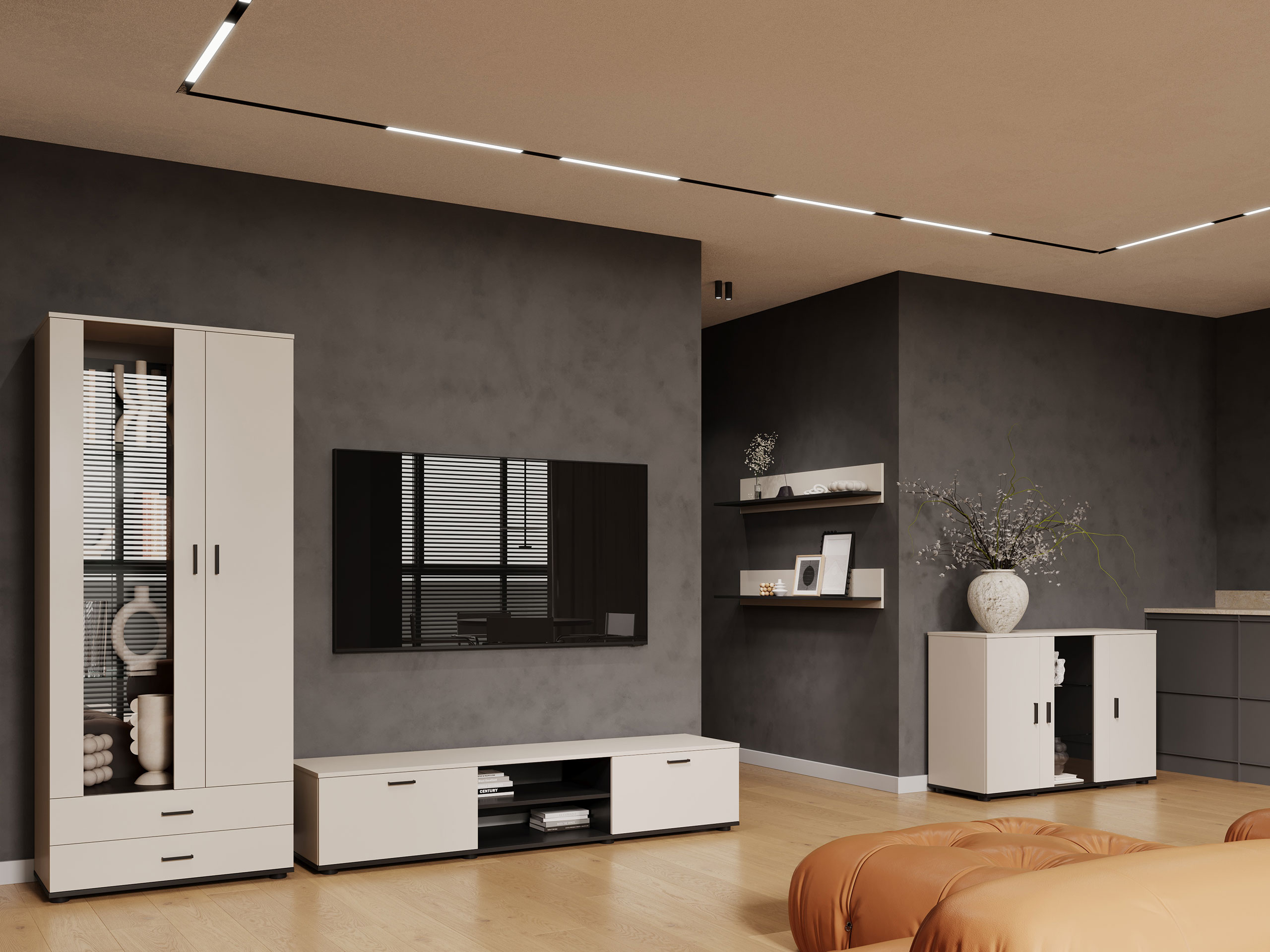 Комплект за хол Tornola 116 (Кашмир + Черен)