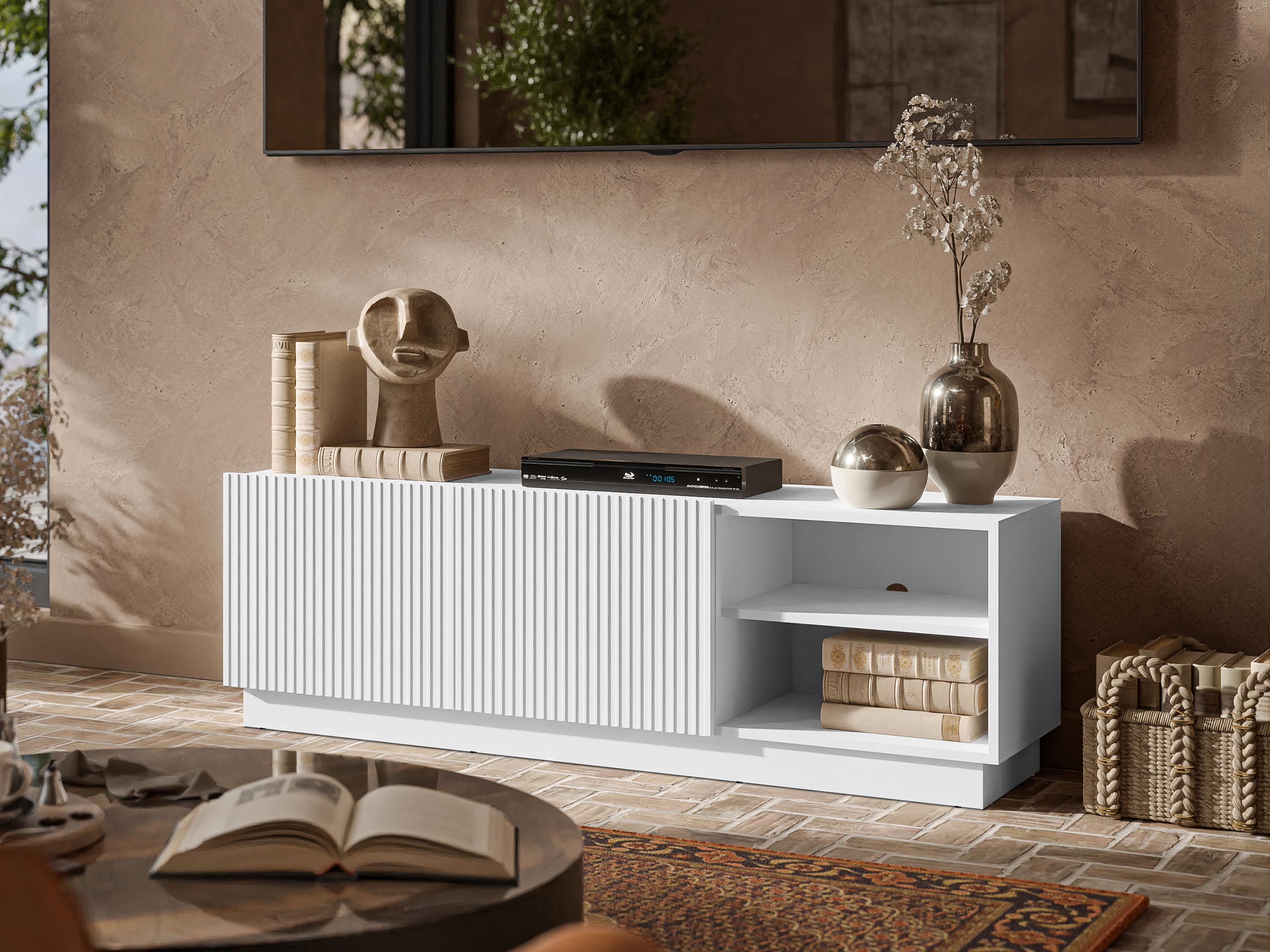 ТВ шкаф Lingua (Бял)