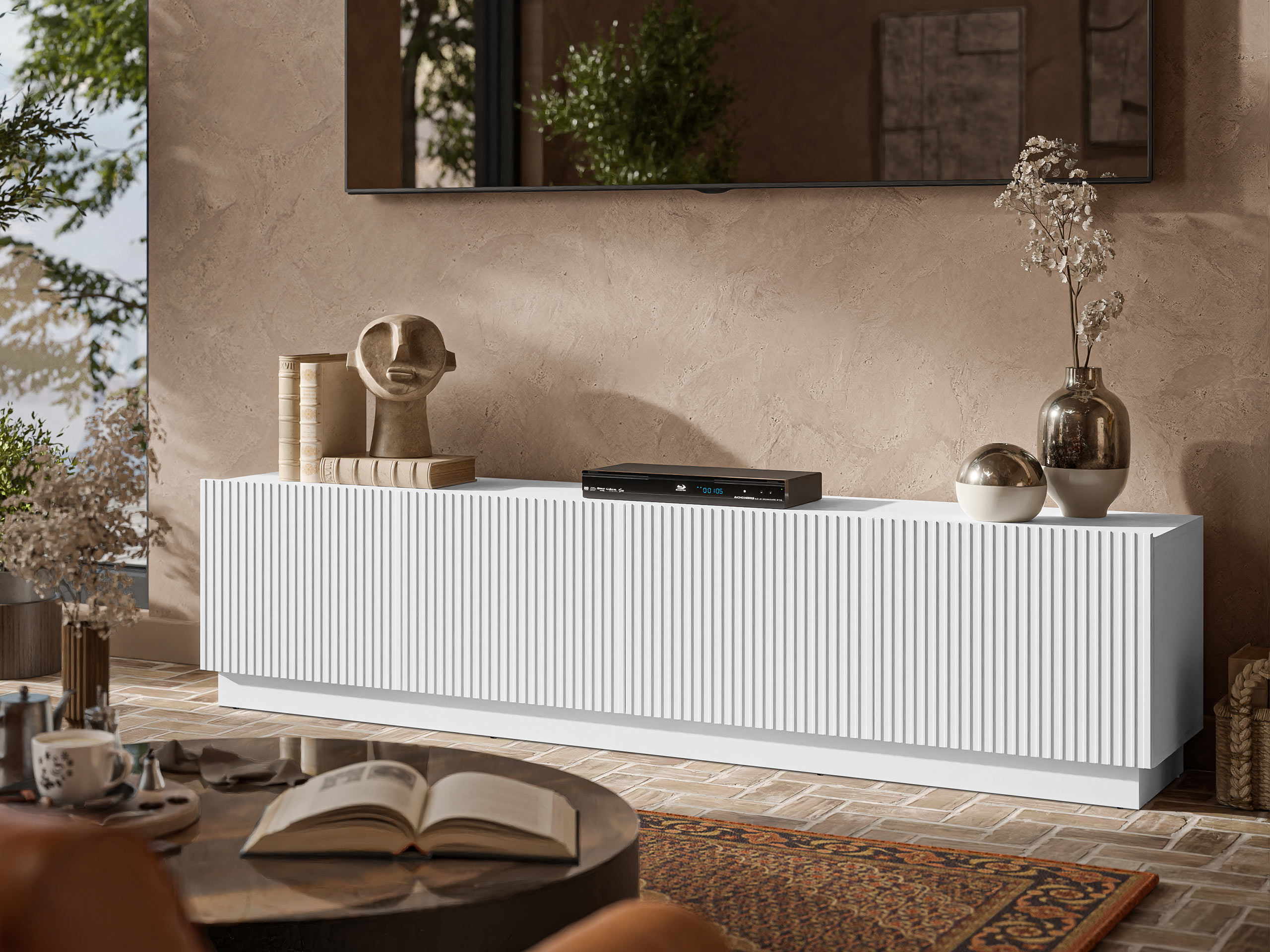 ТВ шкаф Lingua I (Бял)