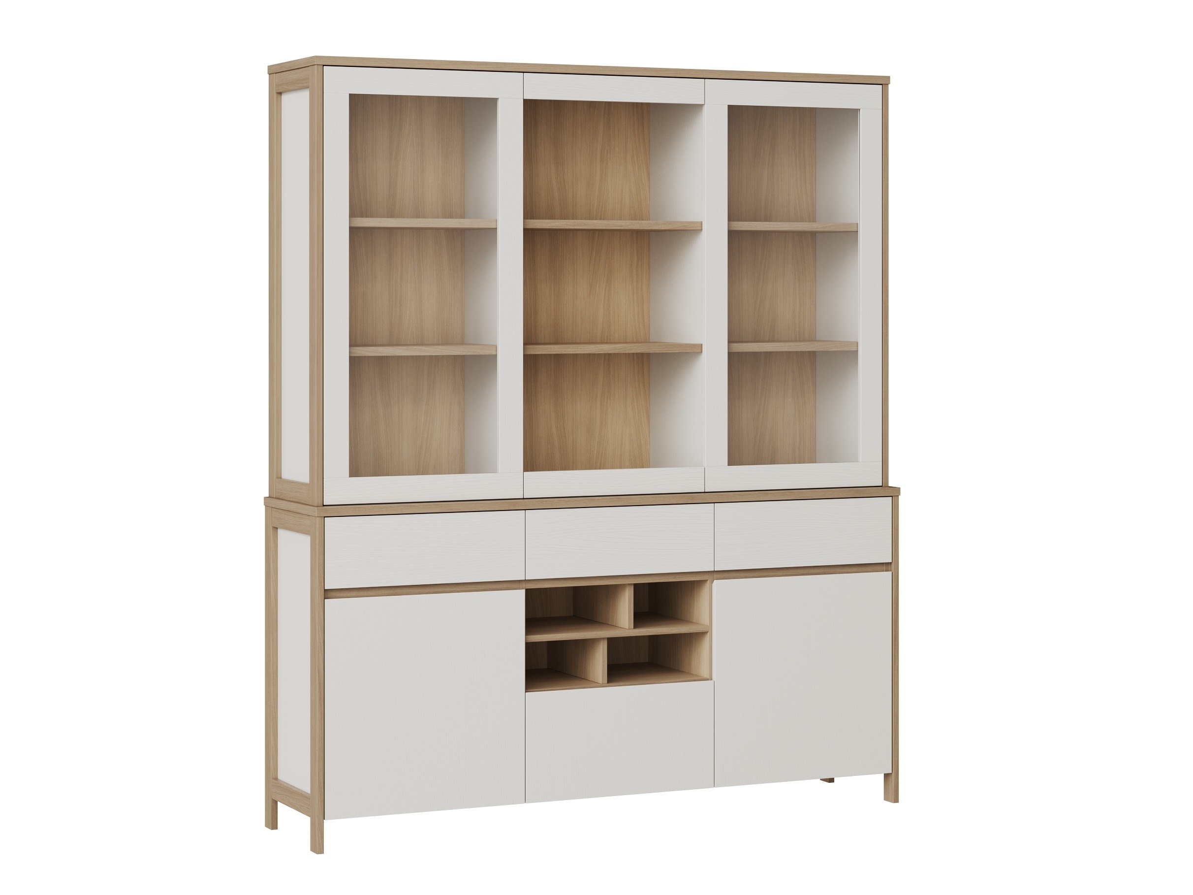 Етажерка Fermaru 100 (Бял + Дъб)