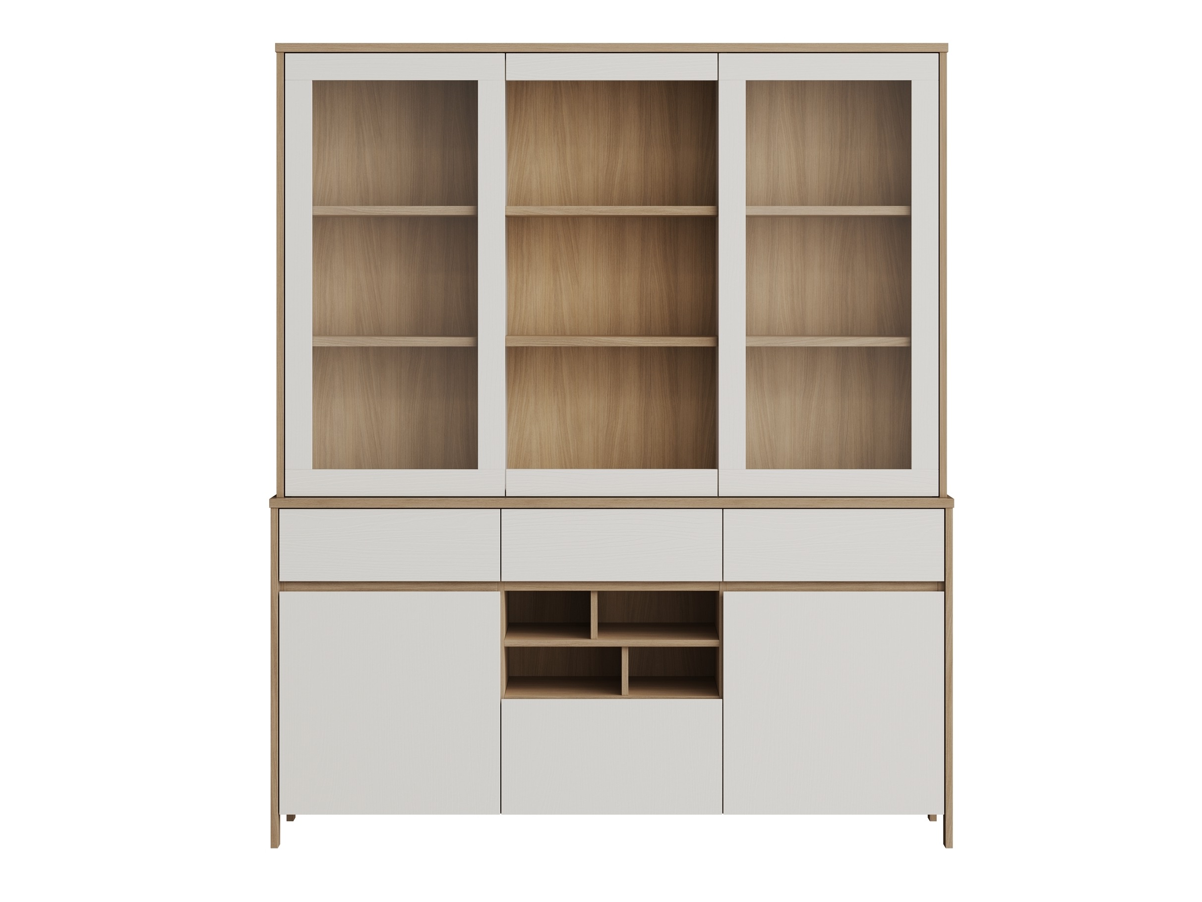 Етажерка Fermaru 100 (Бял + Дъб)