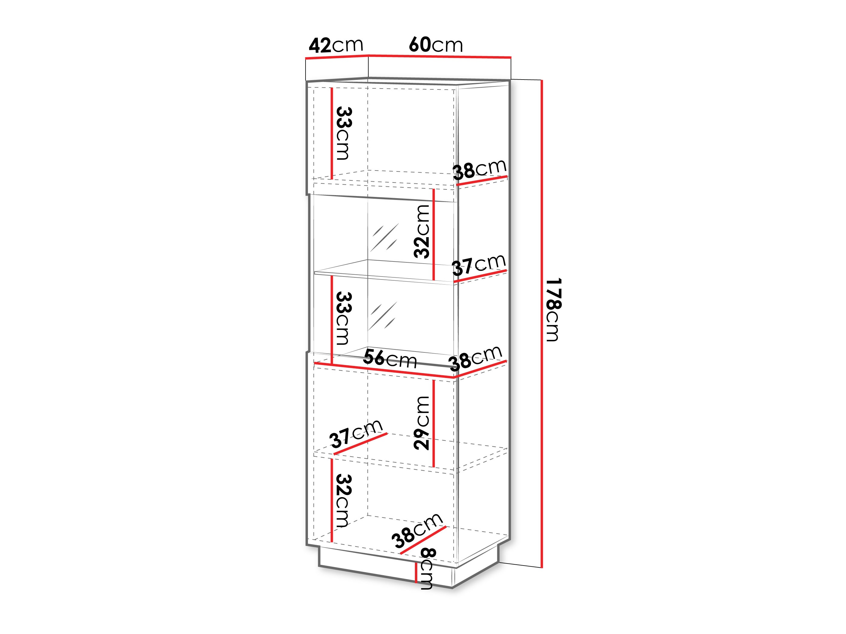 Етажерка Lingua I (Бял)