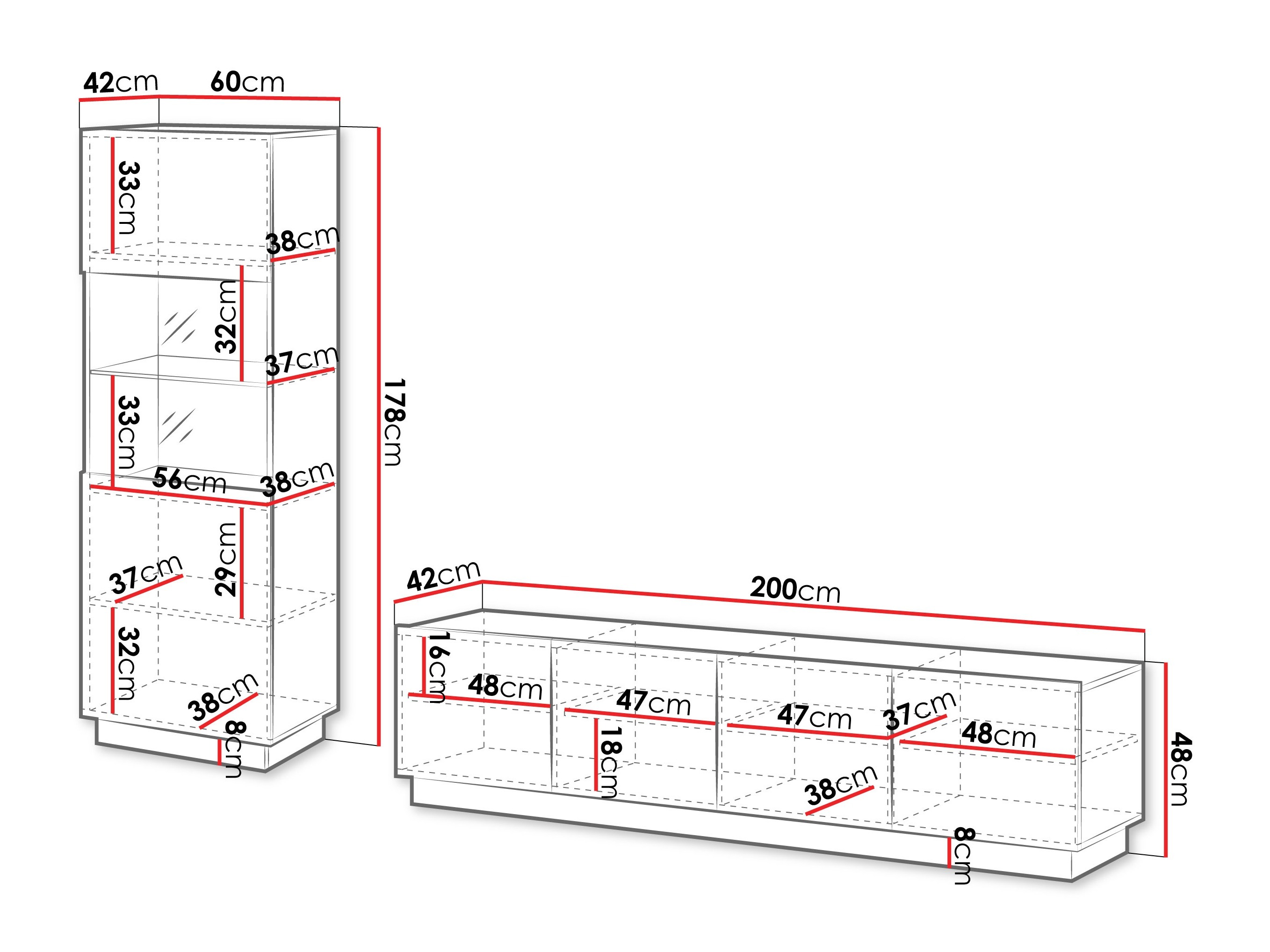 Комплект за хол Lingua (Бял)