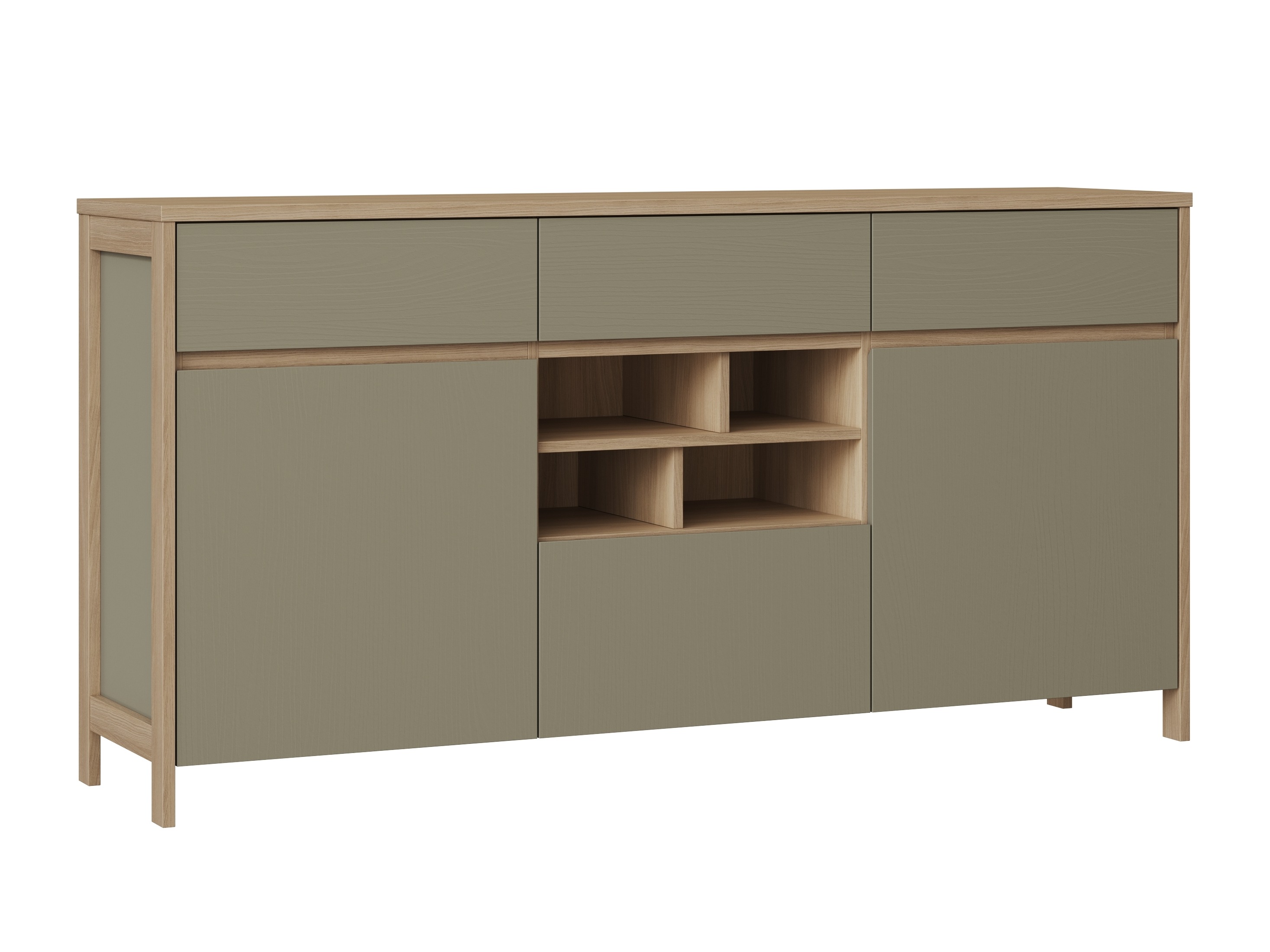 Скрин Fermaru 104 (Пепеливо зелен + Дъб)