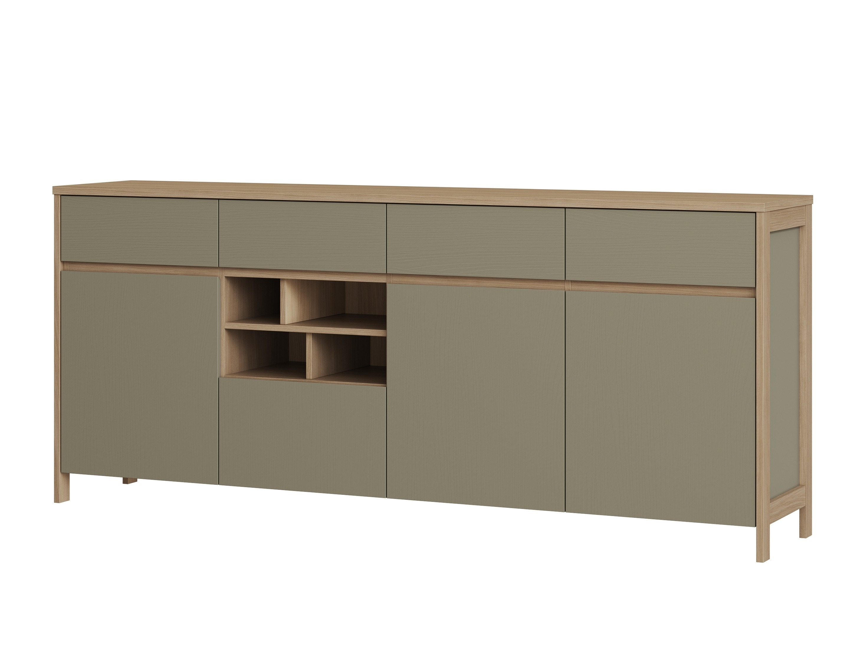 Скрин Fermaru 105 (Пепеливо зелен + Дъб)