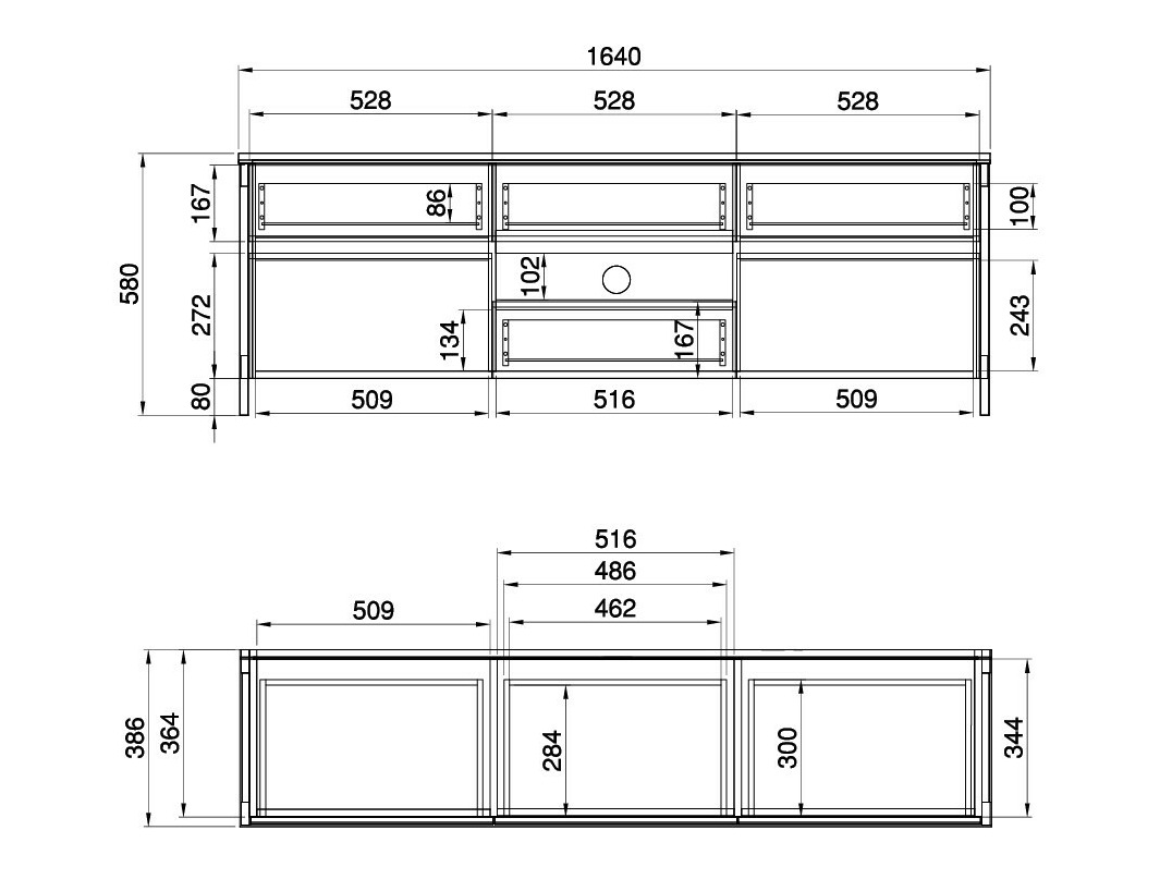 Комплект за хол Fermaru 110 (Бял + Дъб)