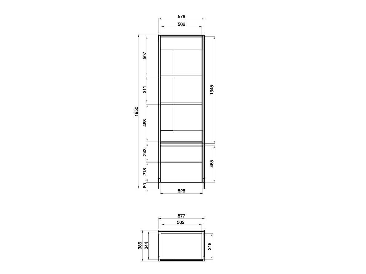 Комплект за хол Fermaru 110 (Бял + Дъб)