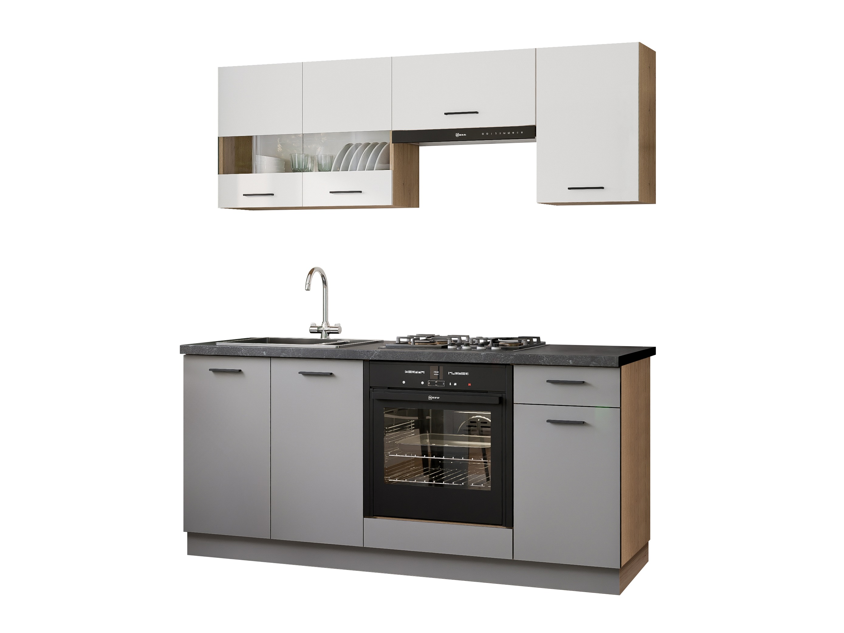 Модулен кухненски комплект Ati White Grey 117