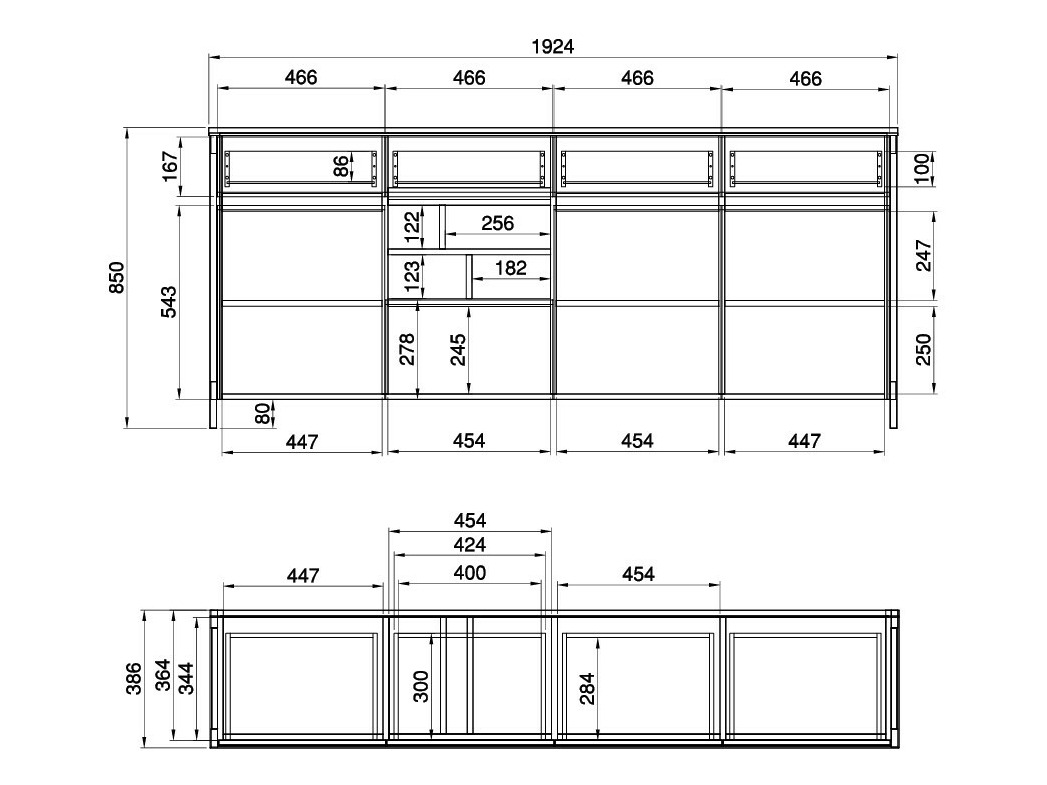 Мебелен комплект Fermaru 114 (Бял + Дъб)