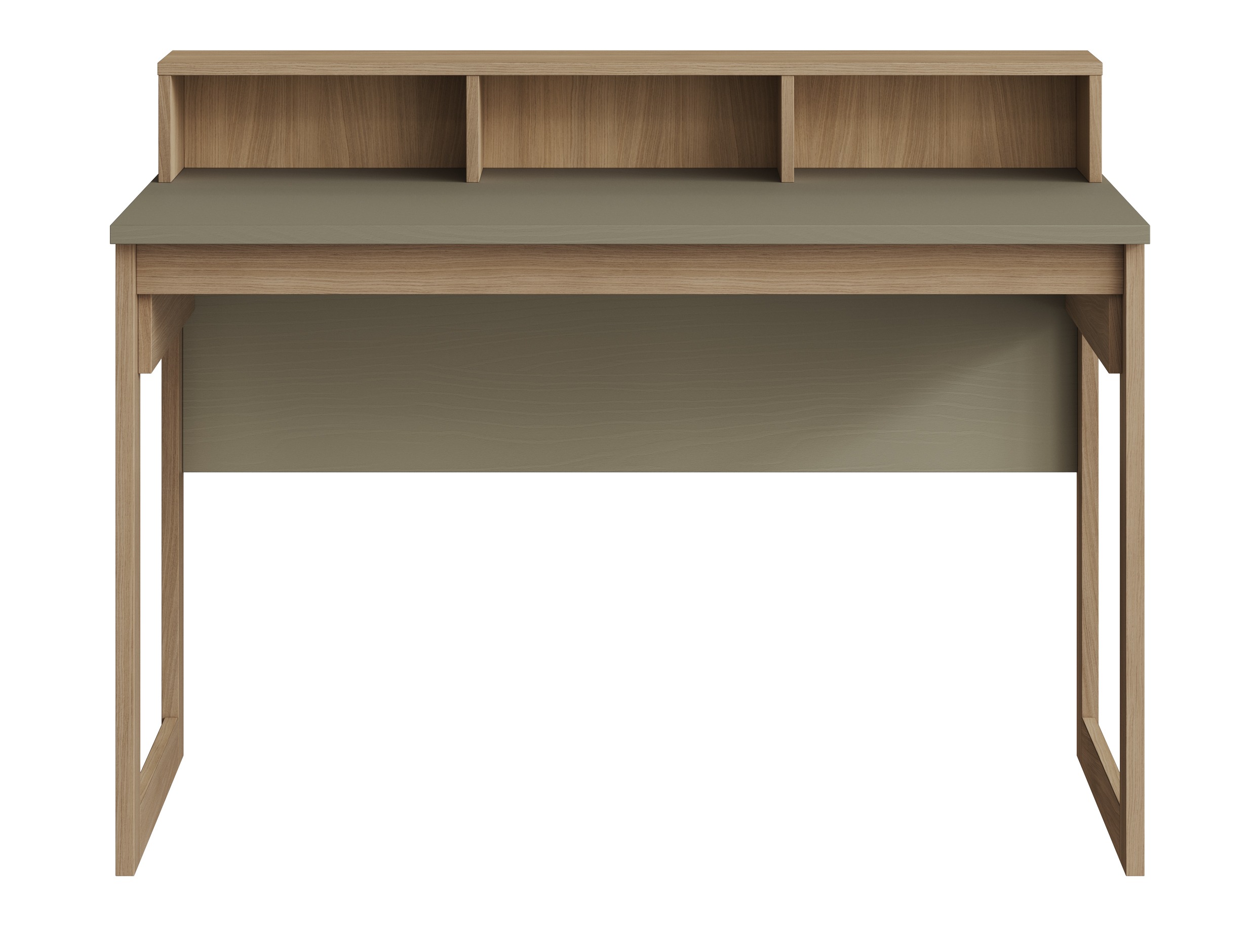 Офис бюро Fermaru 115 (Пепеливо зелен + Дъб)