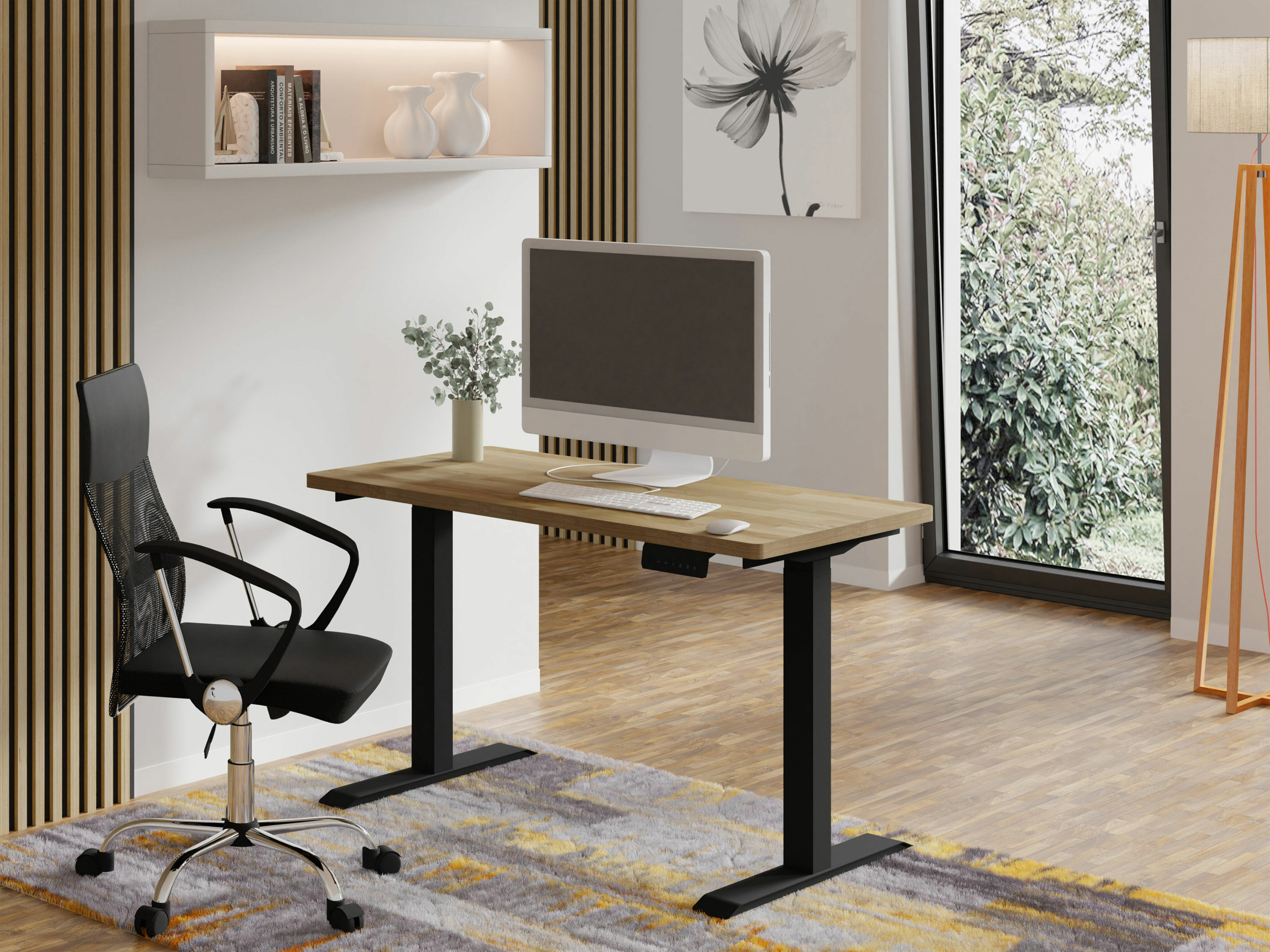 Офис бюро с регулируема височина Buffalo 200 (Черен)