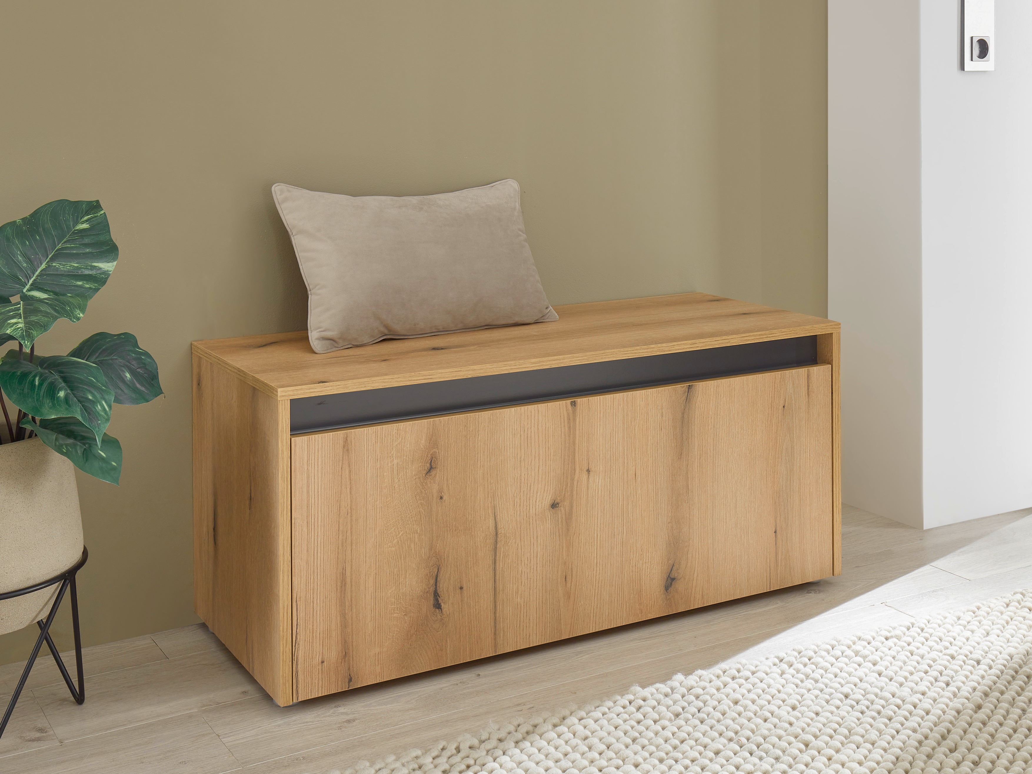 Шкаф за обувки Elbsori 163 (Дъб)