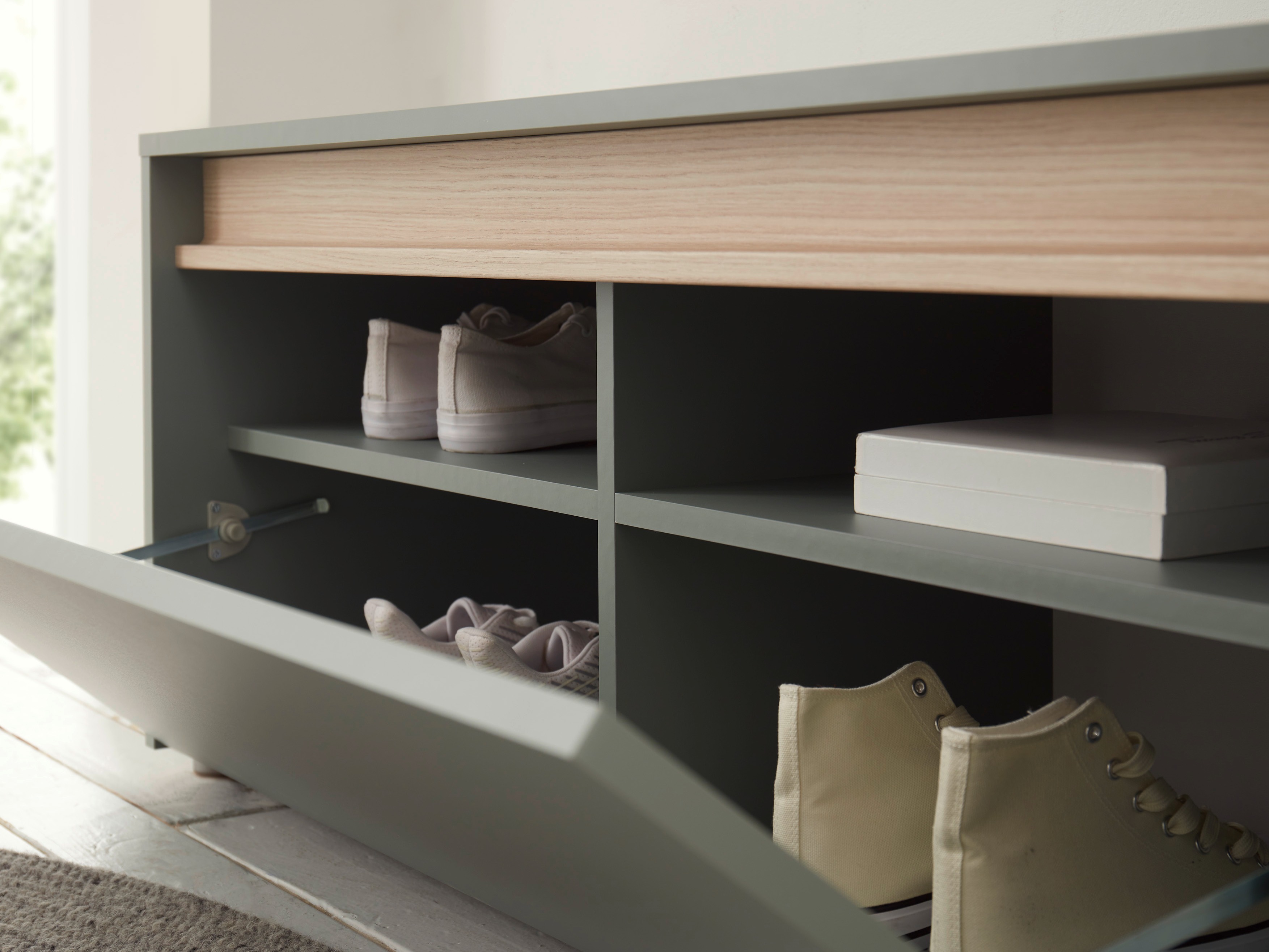 Шкаф за обувки Elbsori 163 (Зелен)