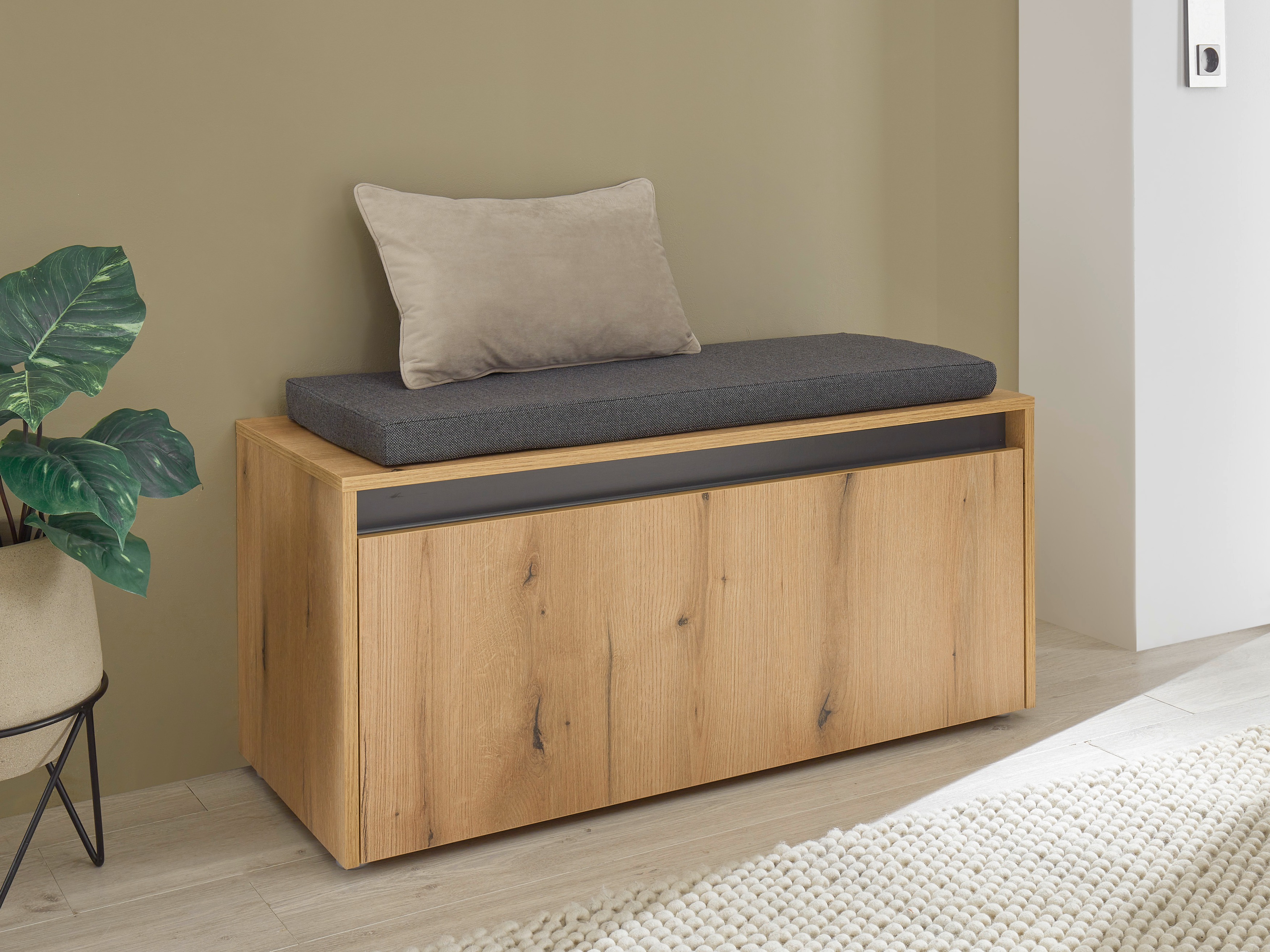 Шкаф за обувки Elbsori 164 (Дъб)