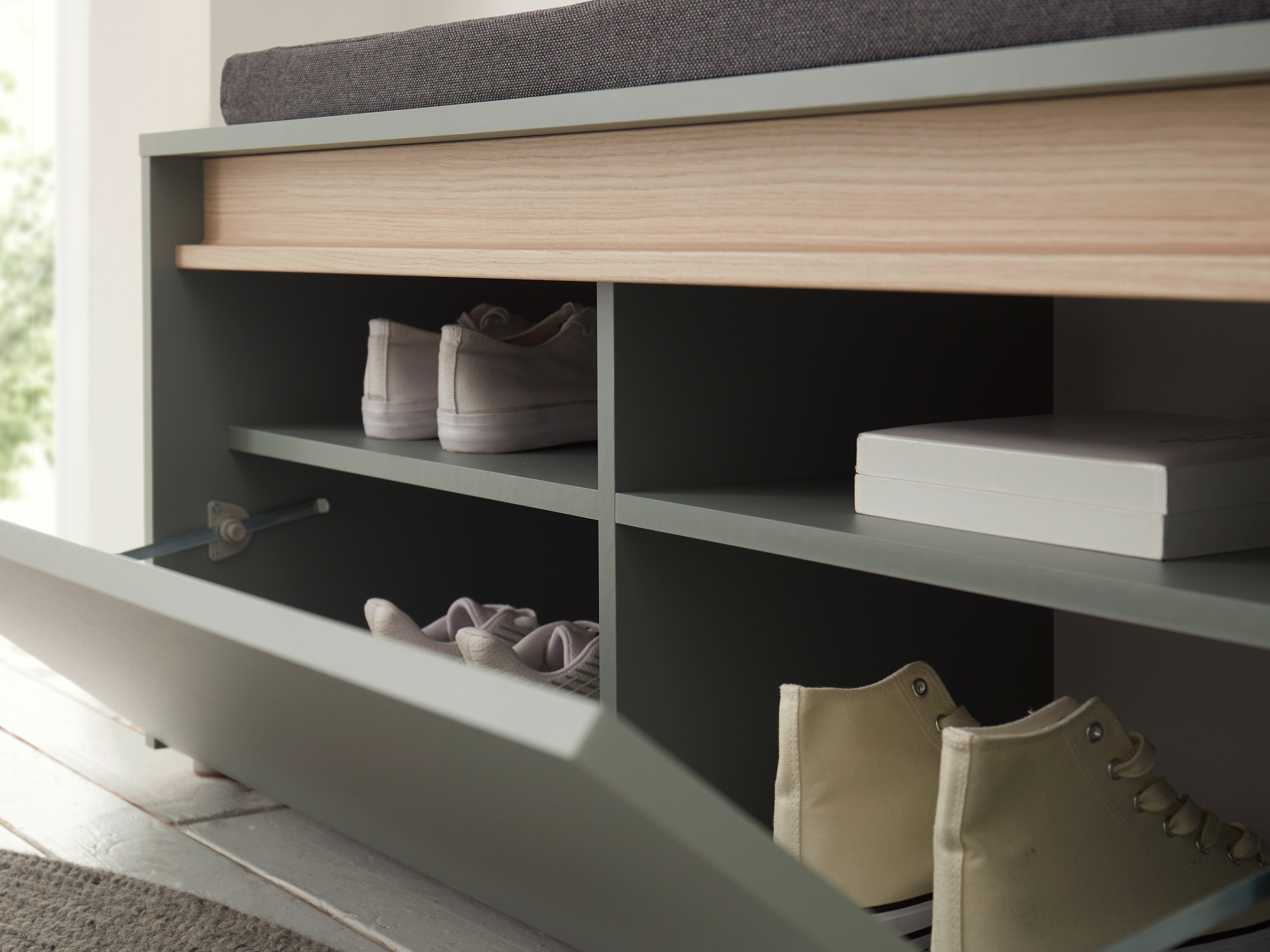 Шкаф за обувки Elbsori 164 (Зелен)