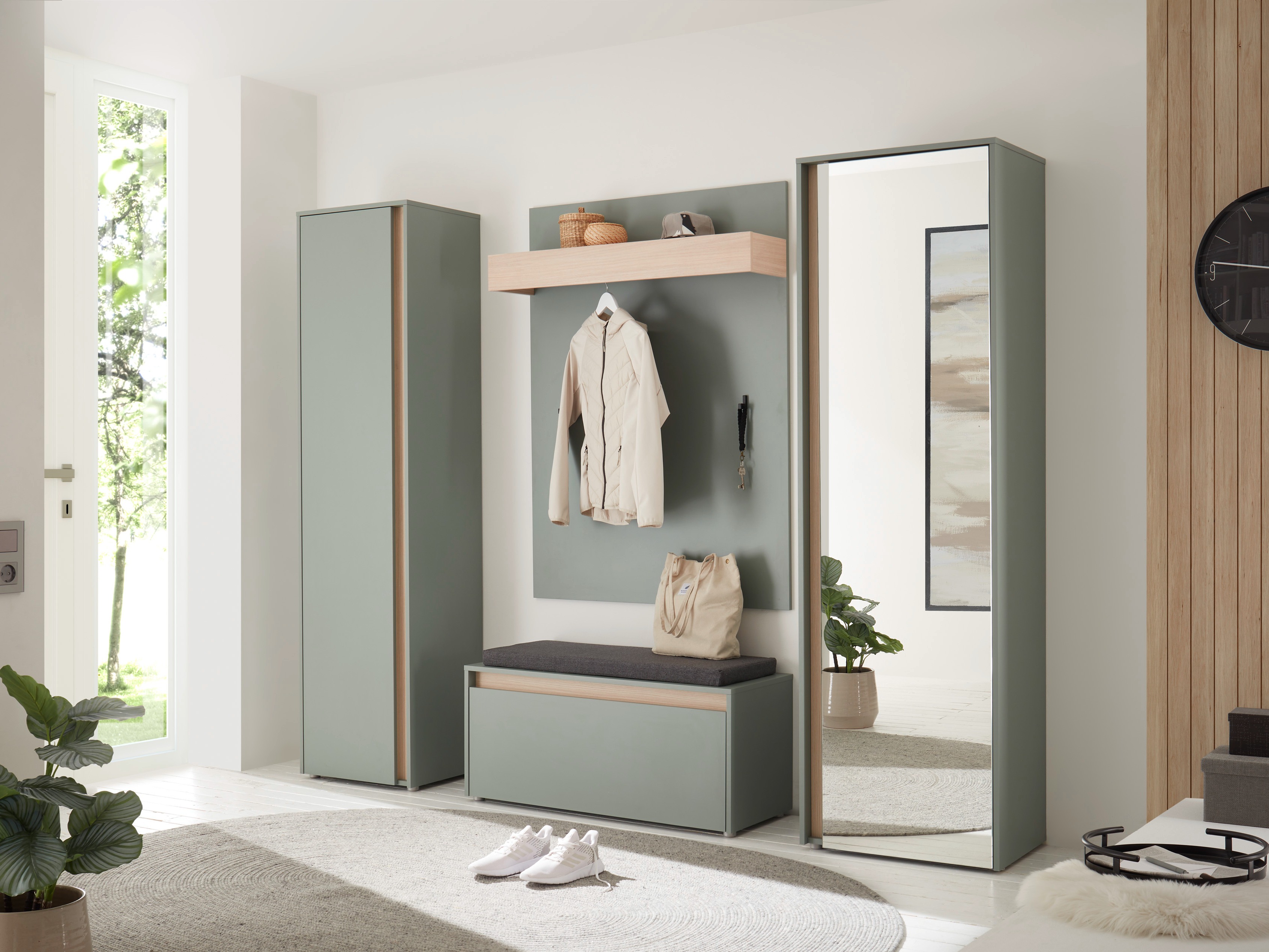 Шкаф за обувки Elbsori 164 (Зелен)