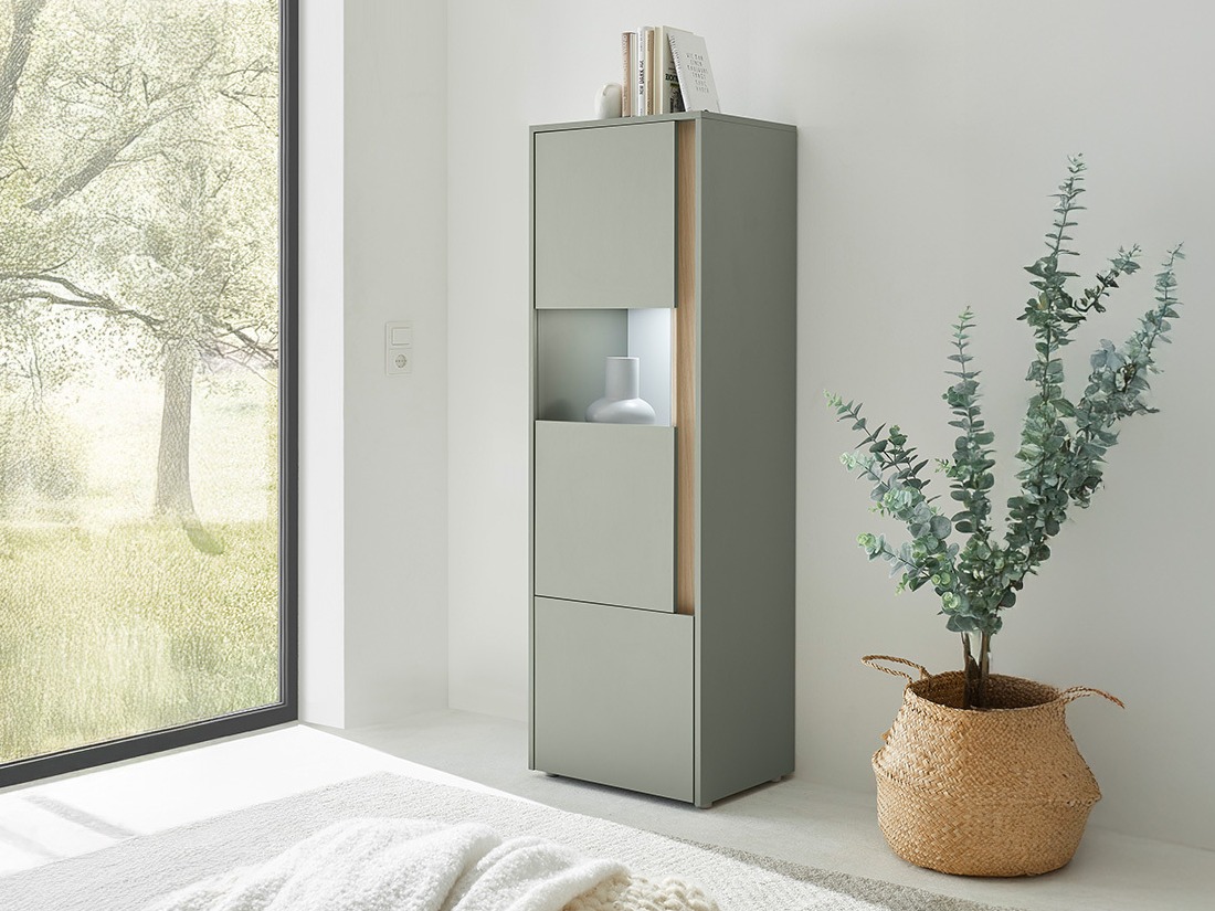 Етажерка Elbsori 102 (Зелен + Дъб)