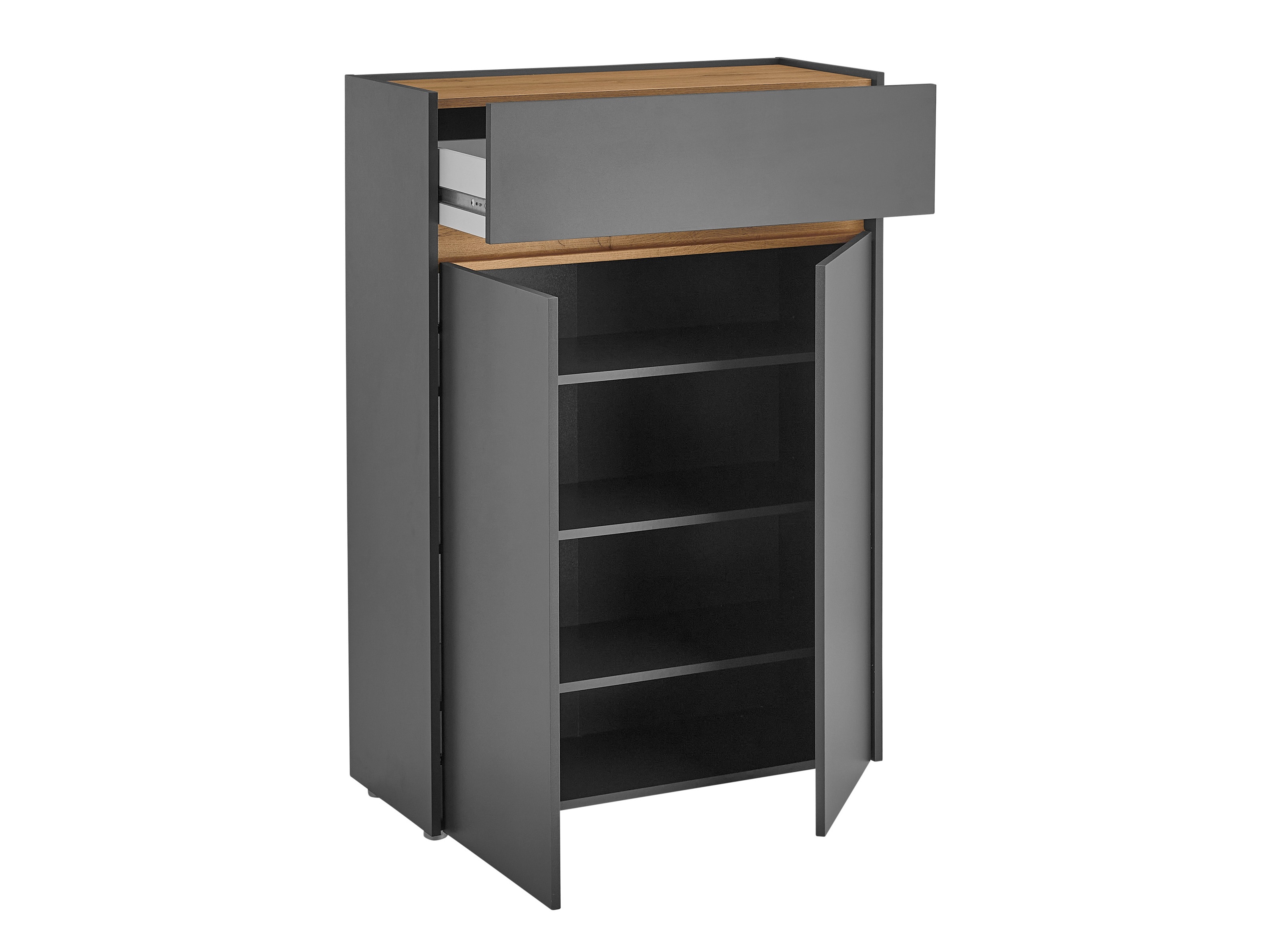 Етажерка за обувки Elbsori 173 (Антрацит + Дъб уотан)