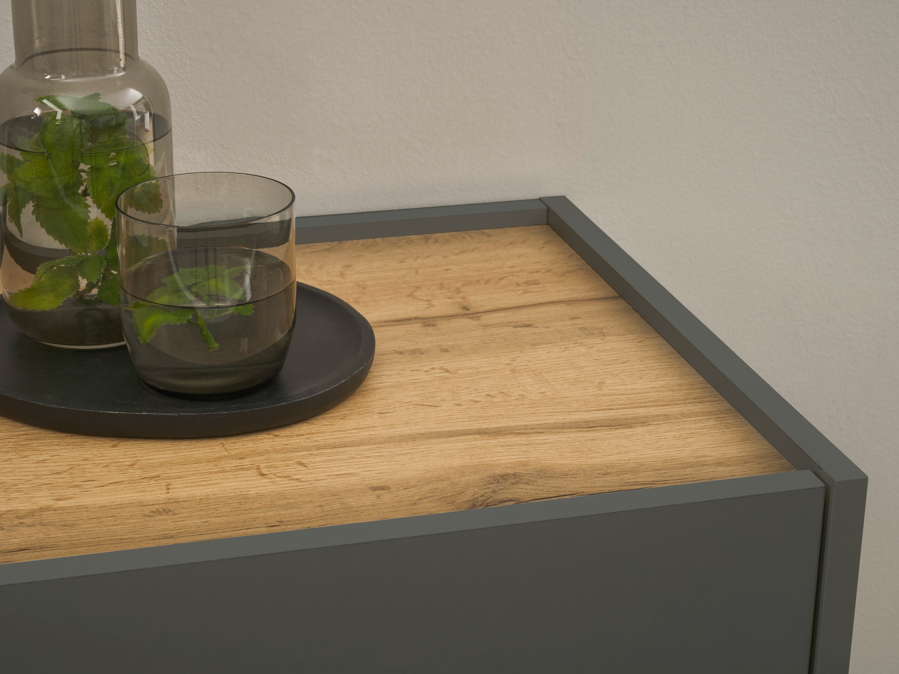 Етажерка за обувки Elbsori 173 (Антрацит + Дъб уотан)