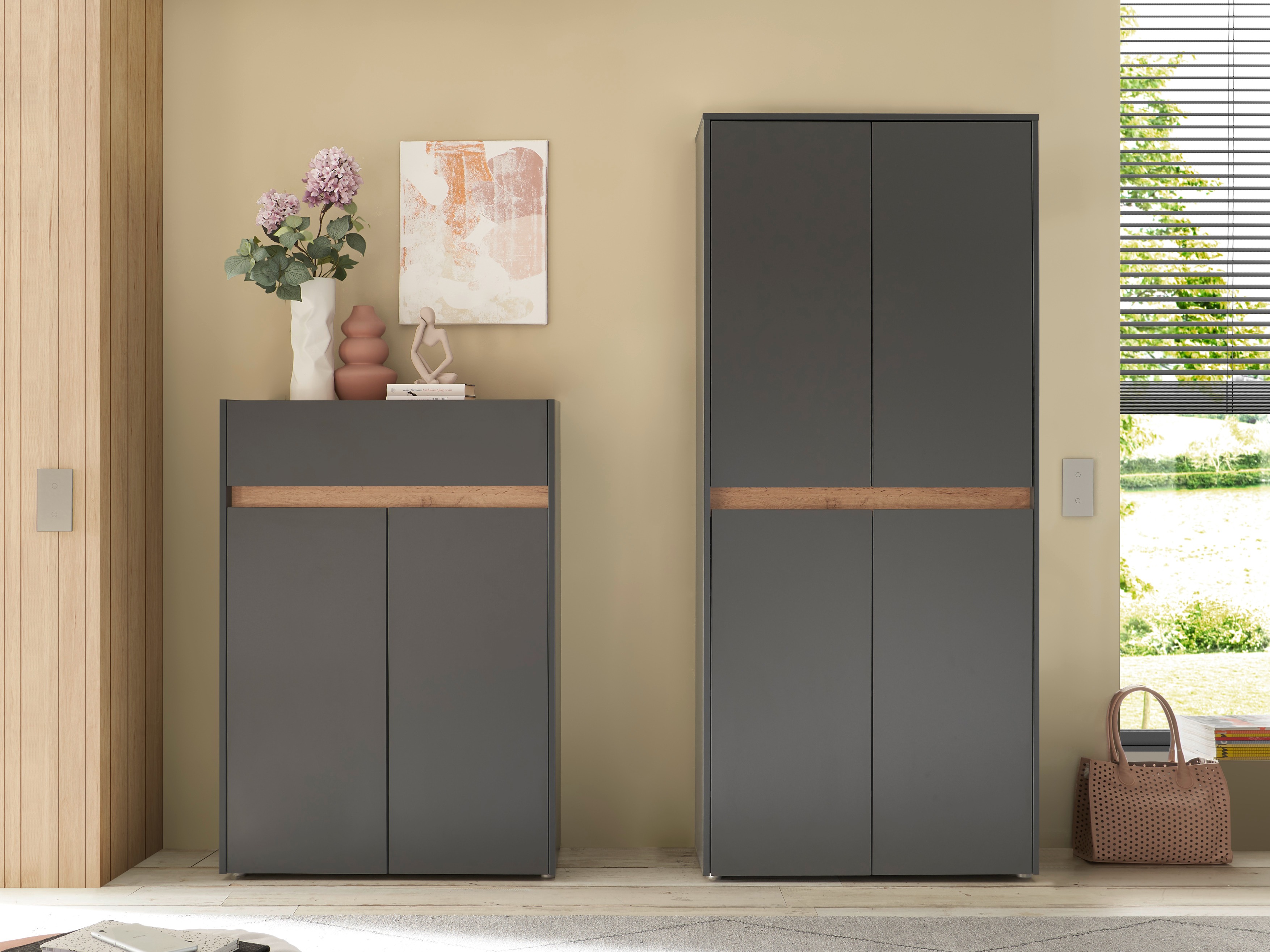 Комплект за антре Elbsori 175 (Антрацит + Дъб уотан)