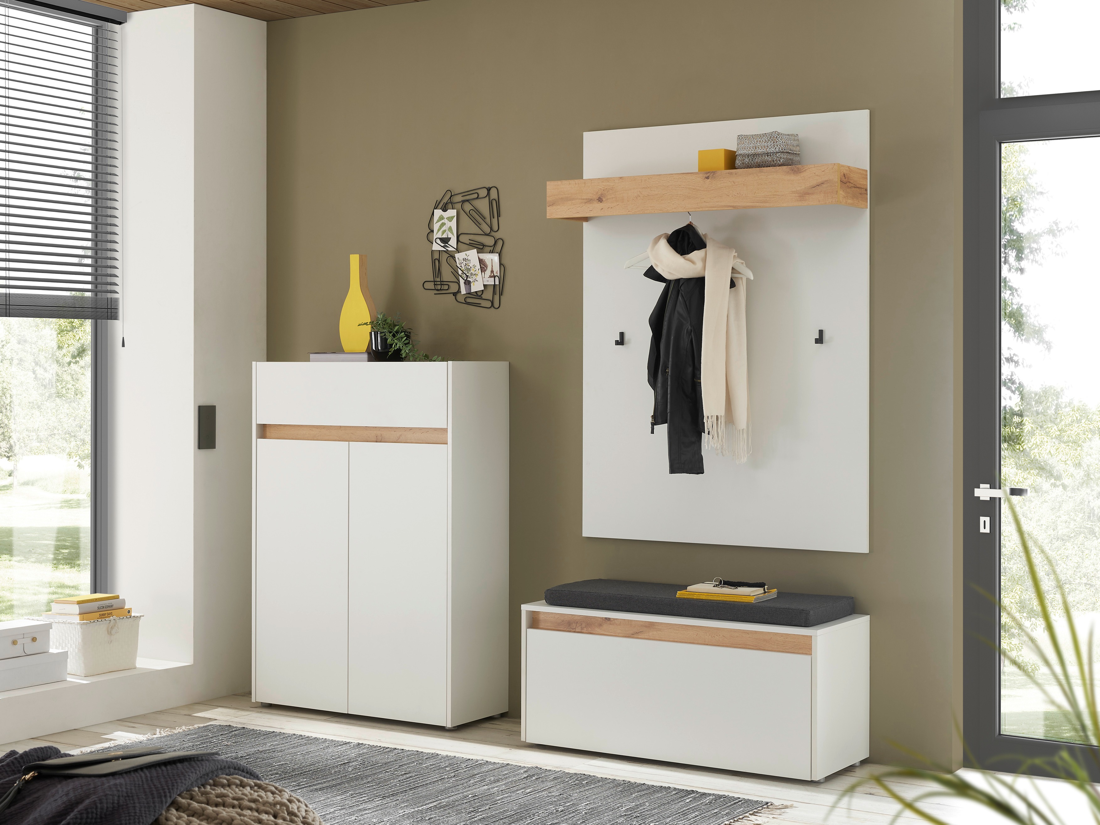 Комплект за антре Elbsori 176 (Бял + Дъб уотан)