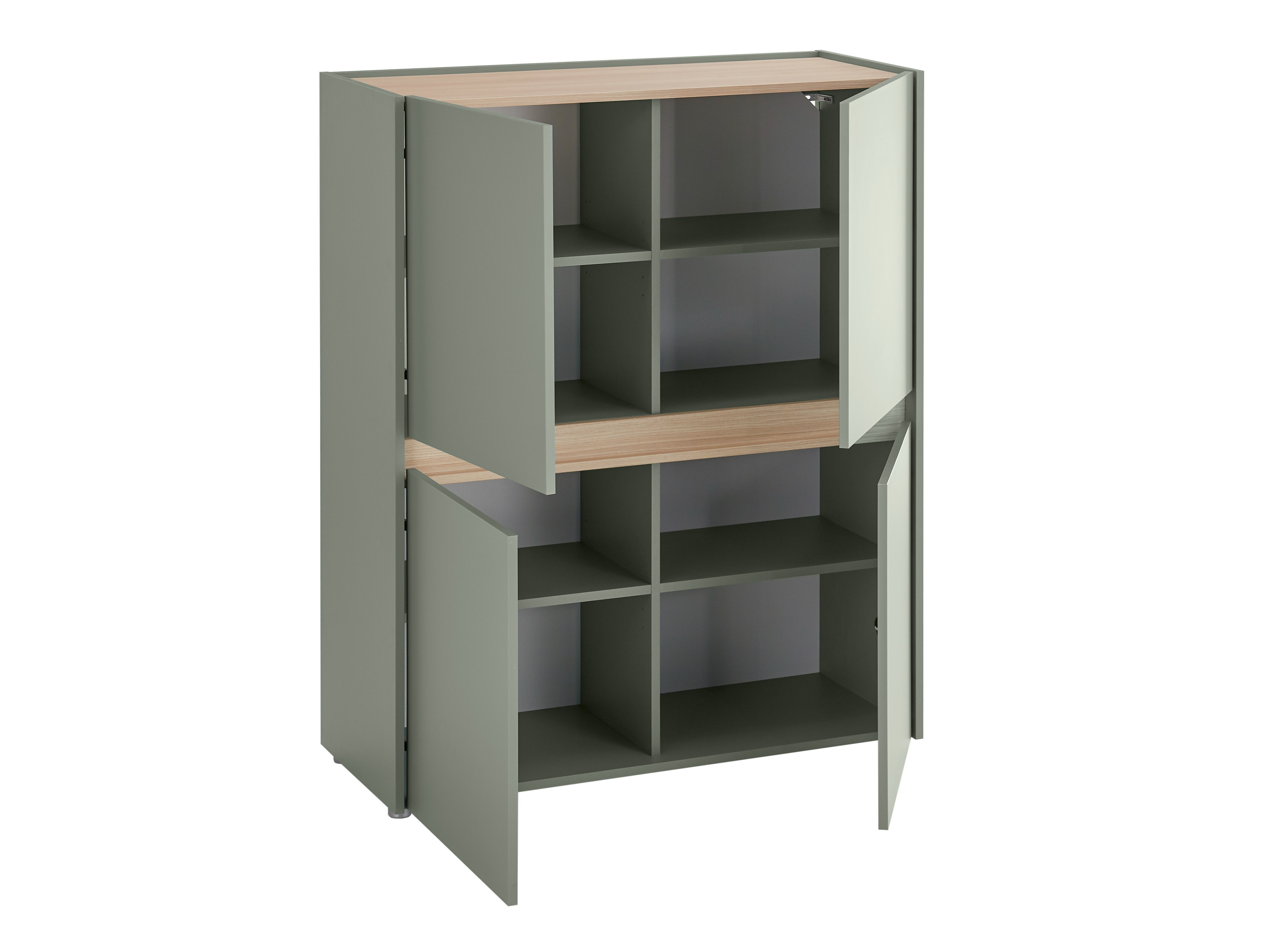 Комплект за хол Elbsori 127 (Зелен + Дъб)