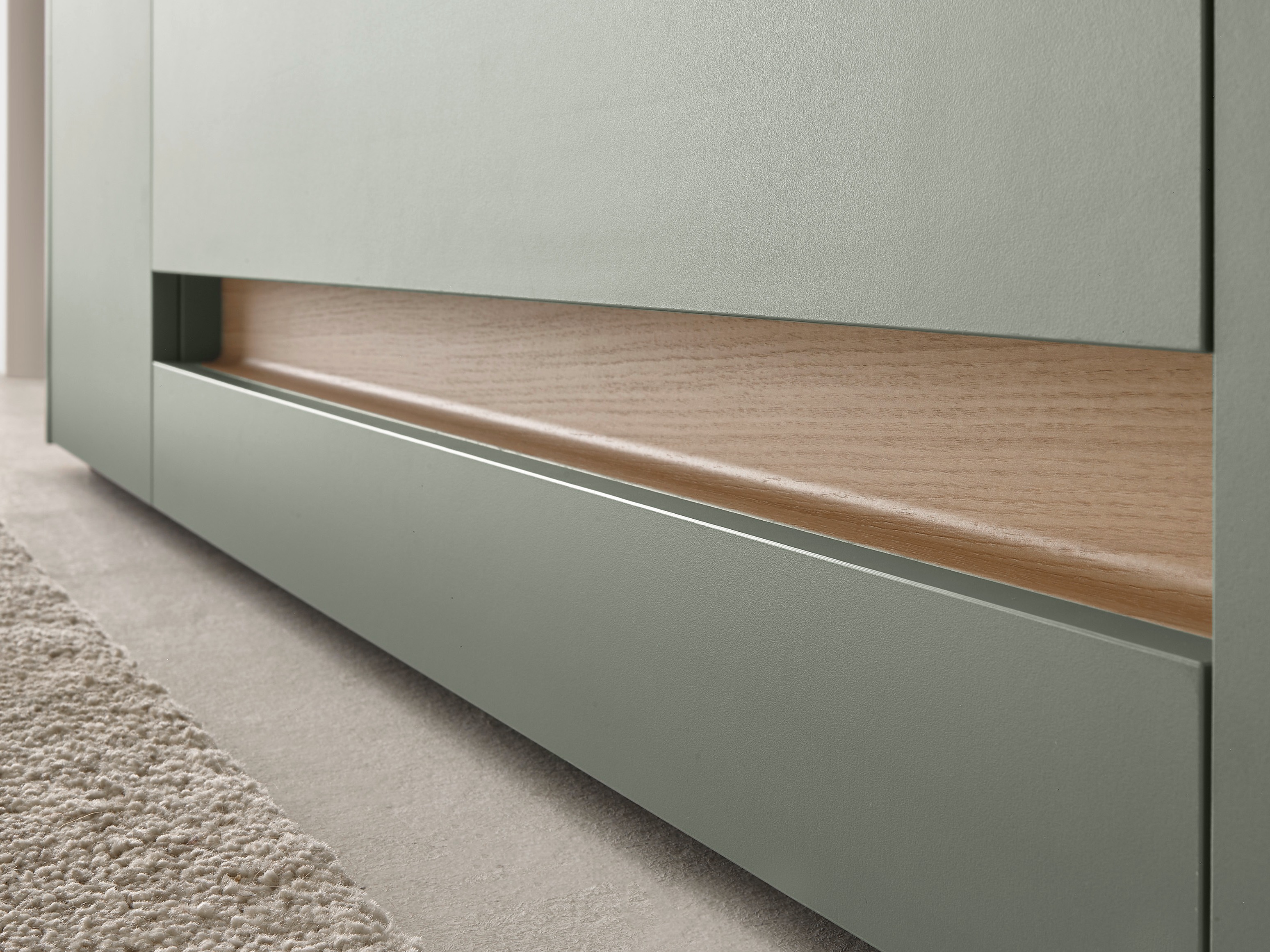 Комплект за хол Elbsori 127 (Зелен + Дъб)