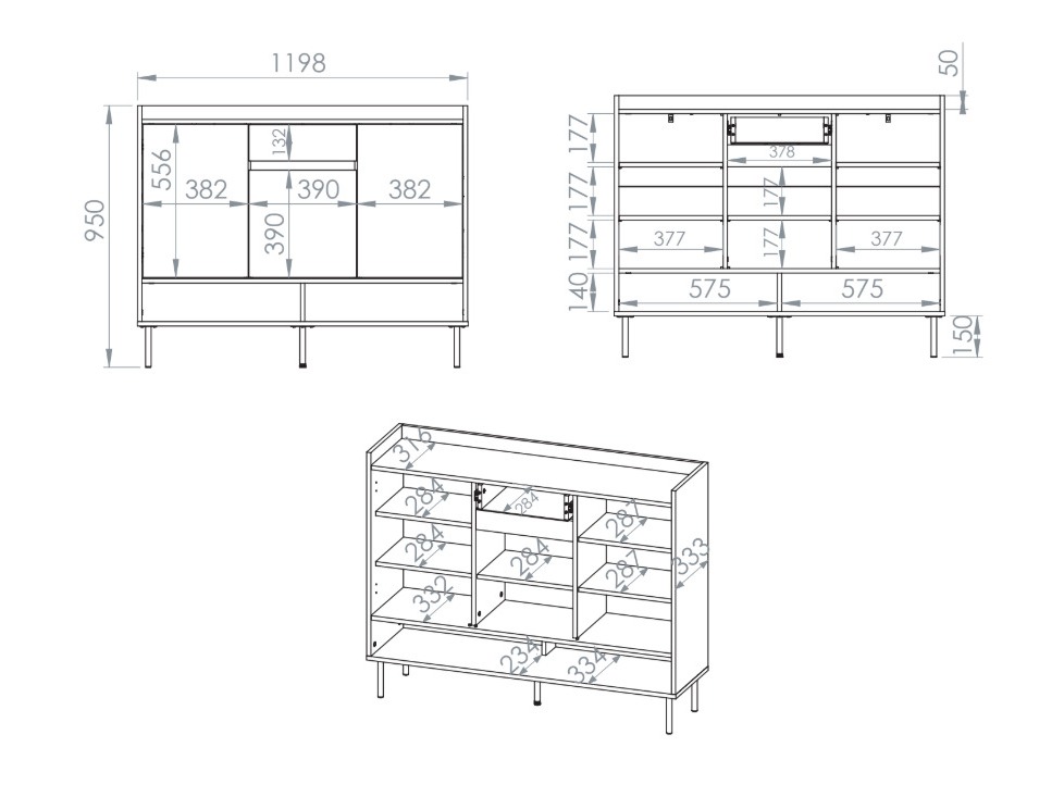 Етажерка за обувки Tivorlo 104