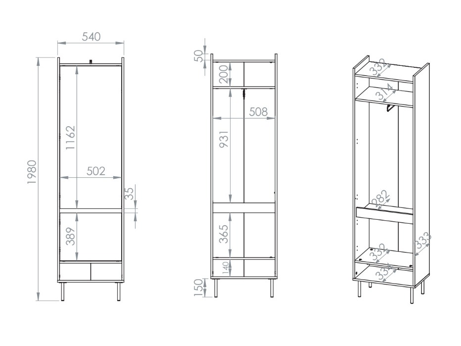 Гардероб Tivorlo 100