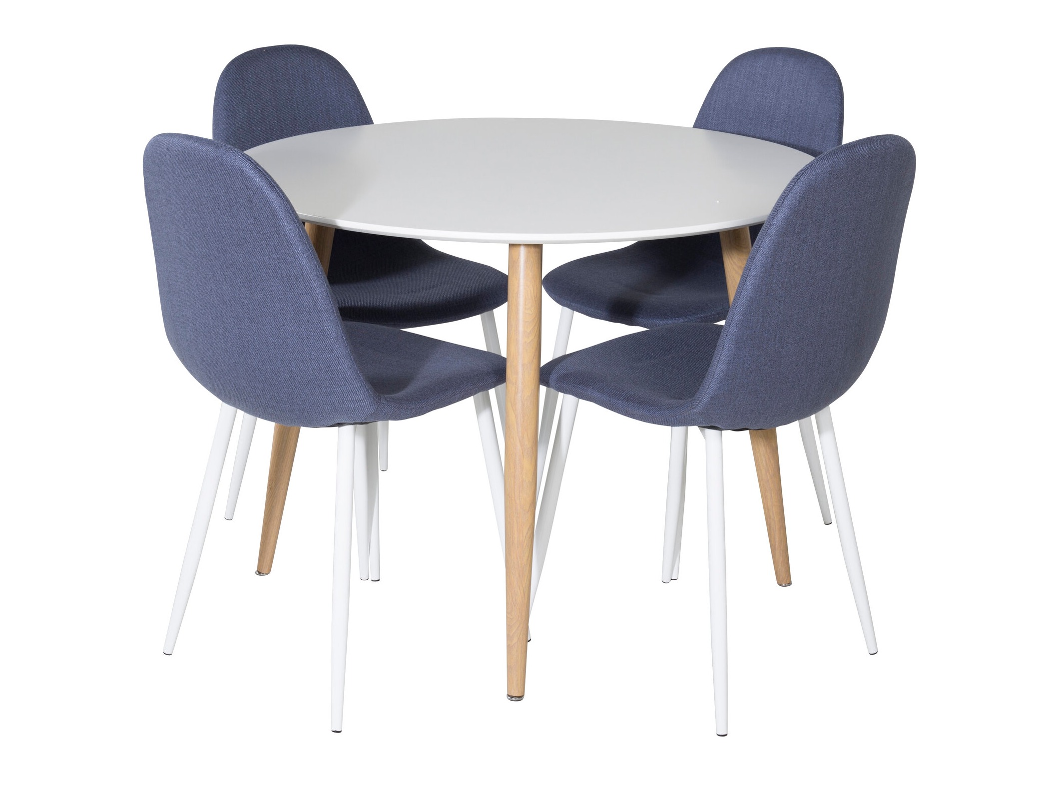 Маса и столове за трапезария Dallas 291 (Син + Бял)