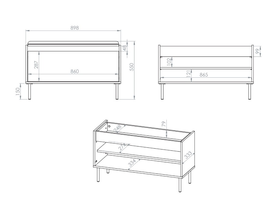Шкаф за обувки Tivorlo 107