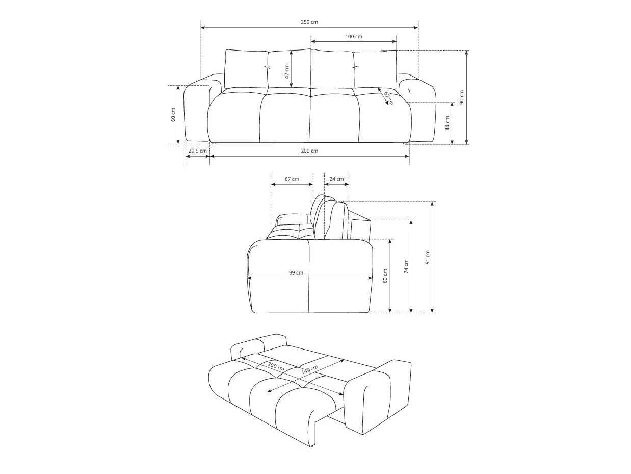 Разтегателен диван Kingston 154 (Curio 09)