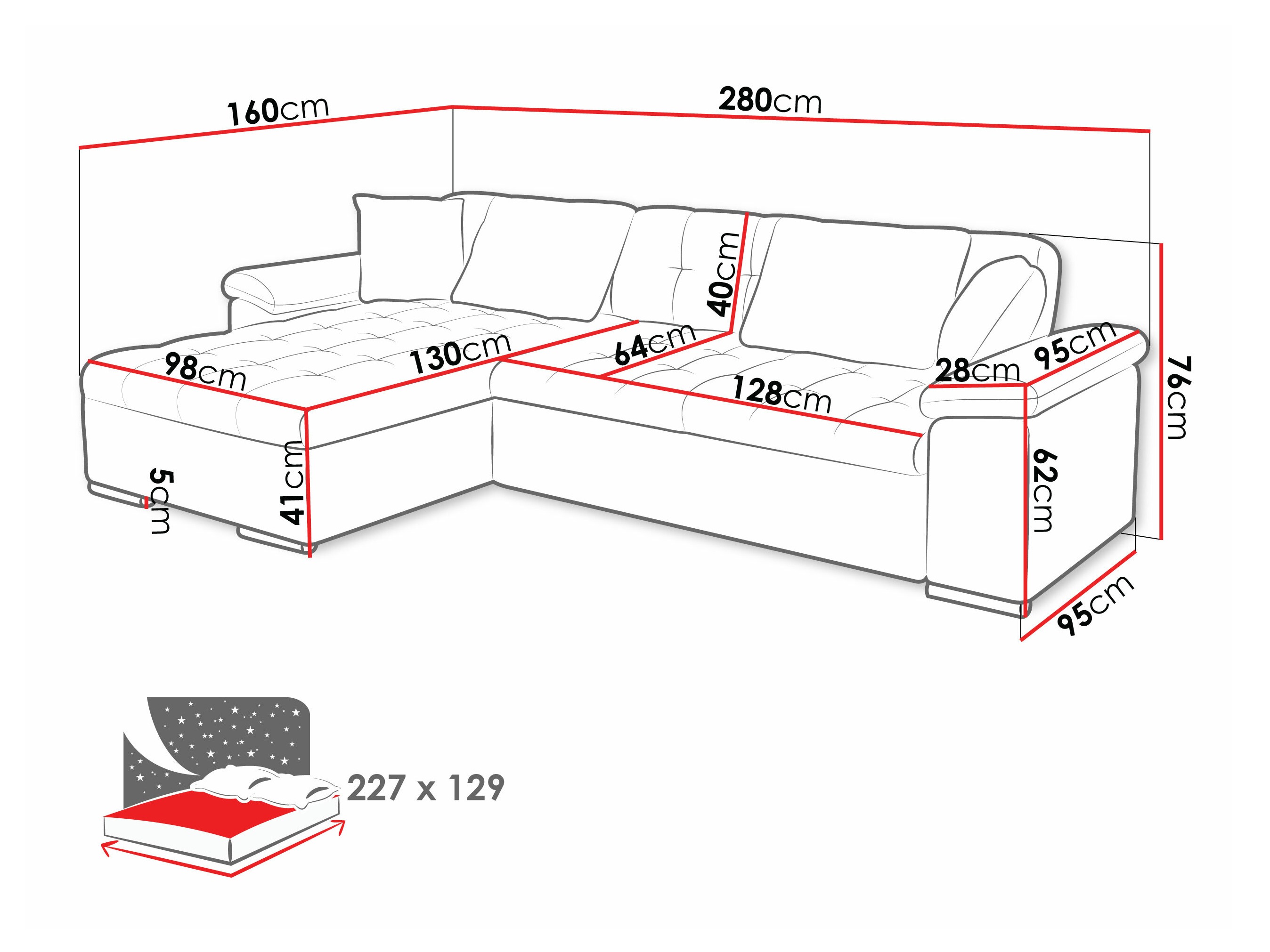 Ъглов диван Comfivo Mica I (Lux 06 + Lux 05)