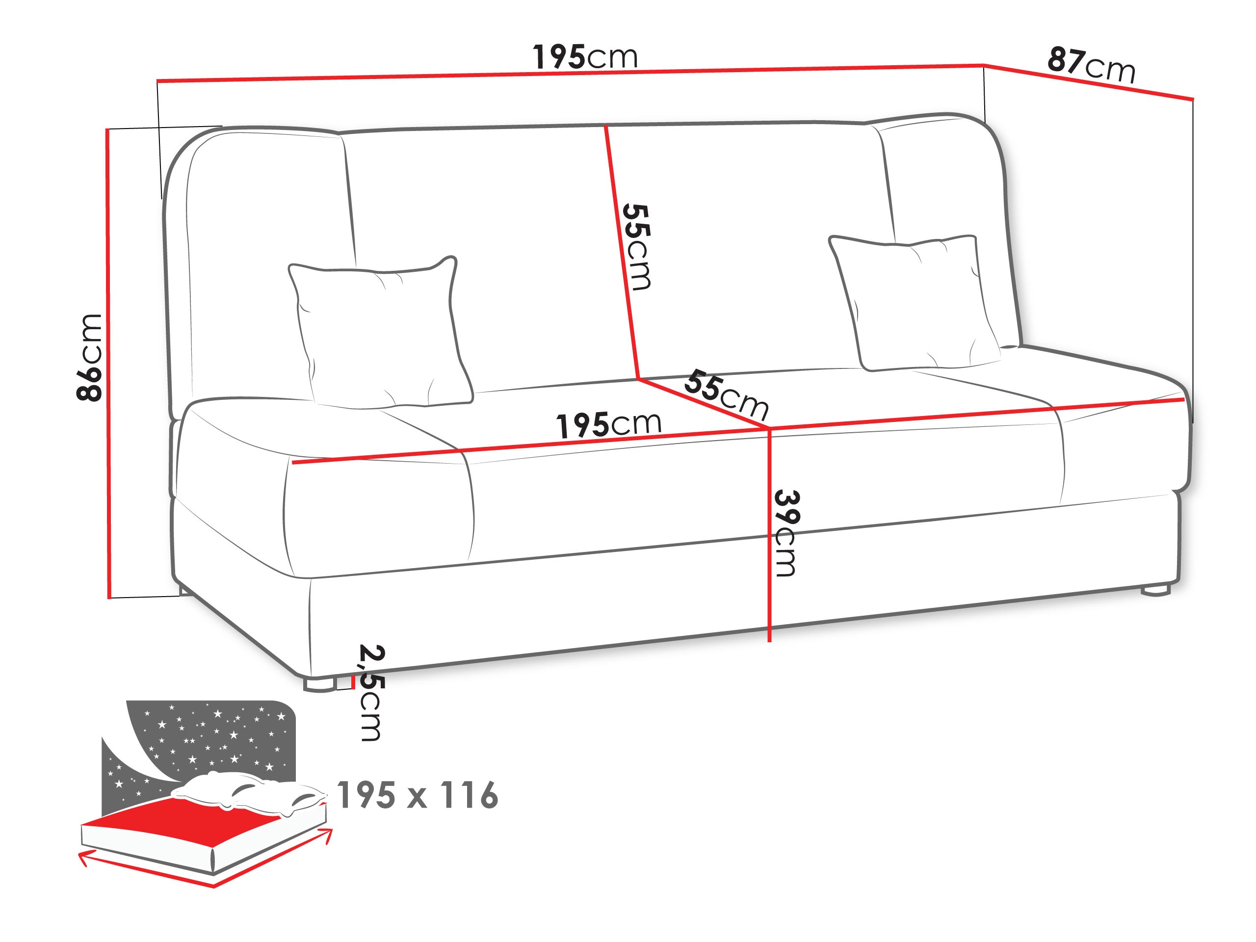 Разтегателен диван Comfivo Cera II (Corbett 78)