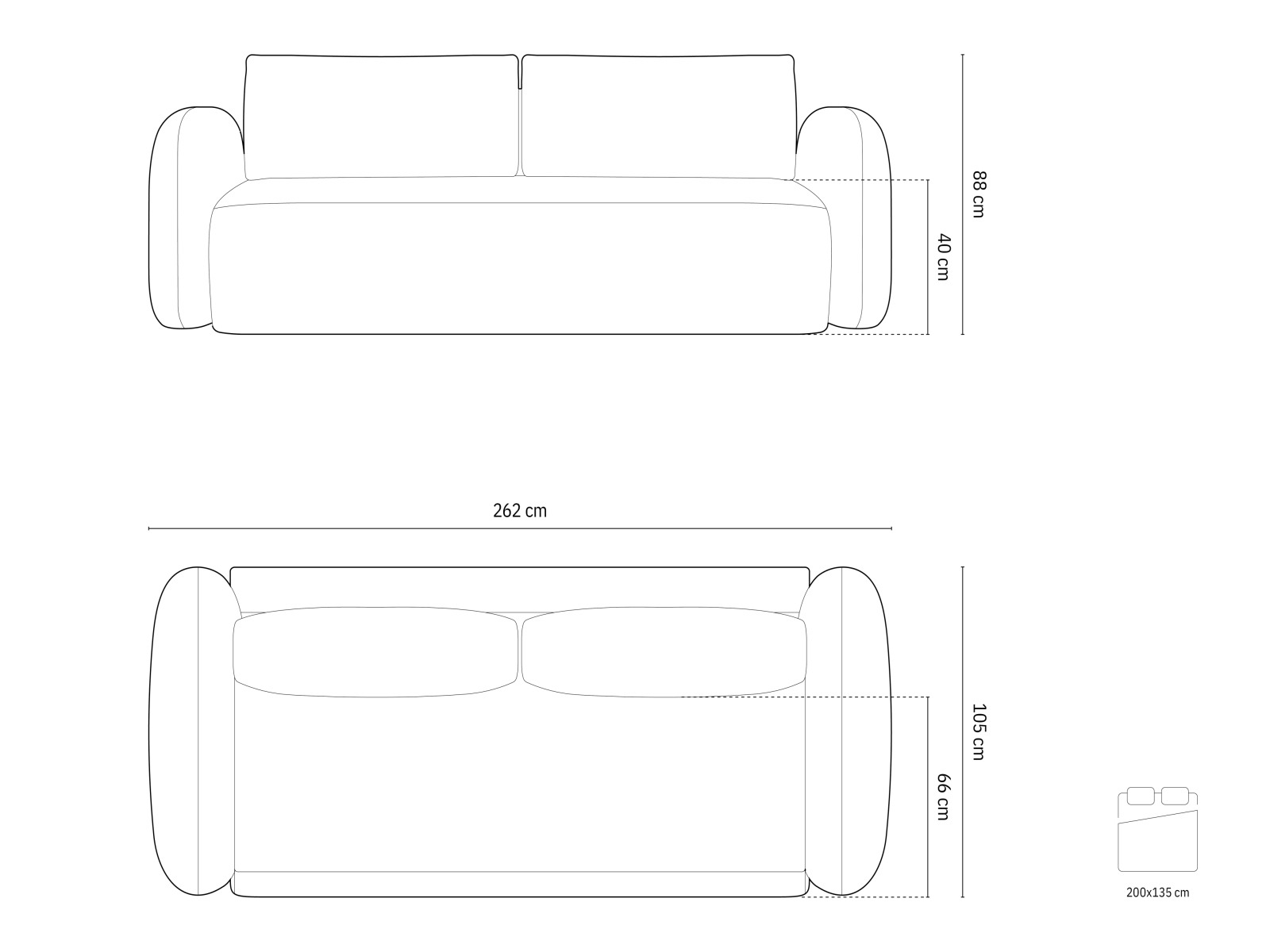 Разтегателен диван Franklin 206 (Magic Velvet 2240)