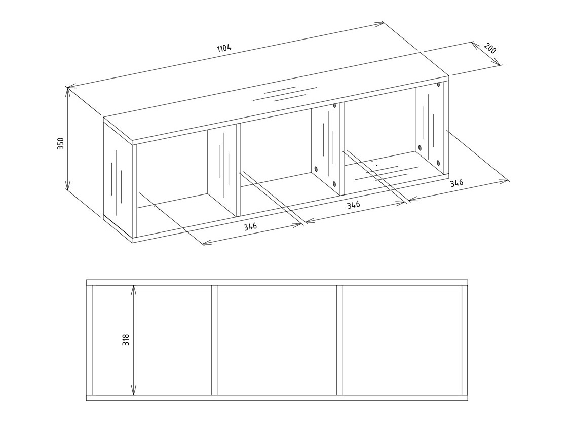 Стенна етажерка Mandeville 336