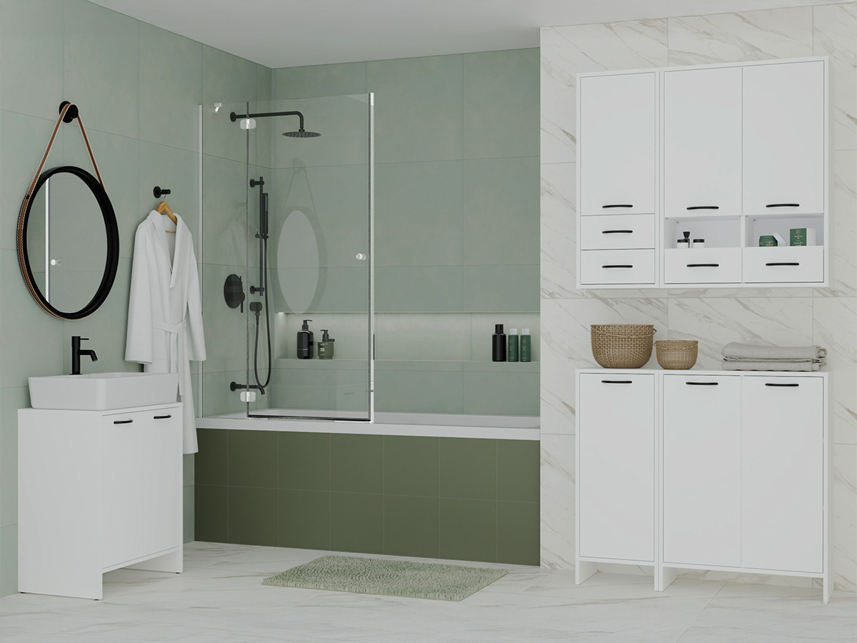 Окачен шкаф за баня Servou 105