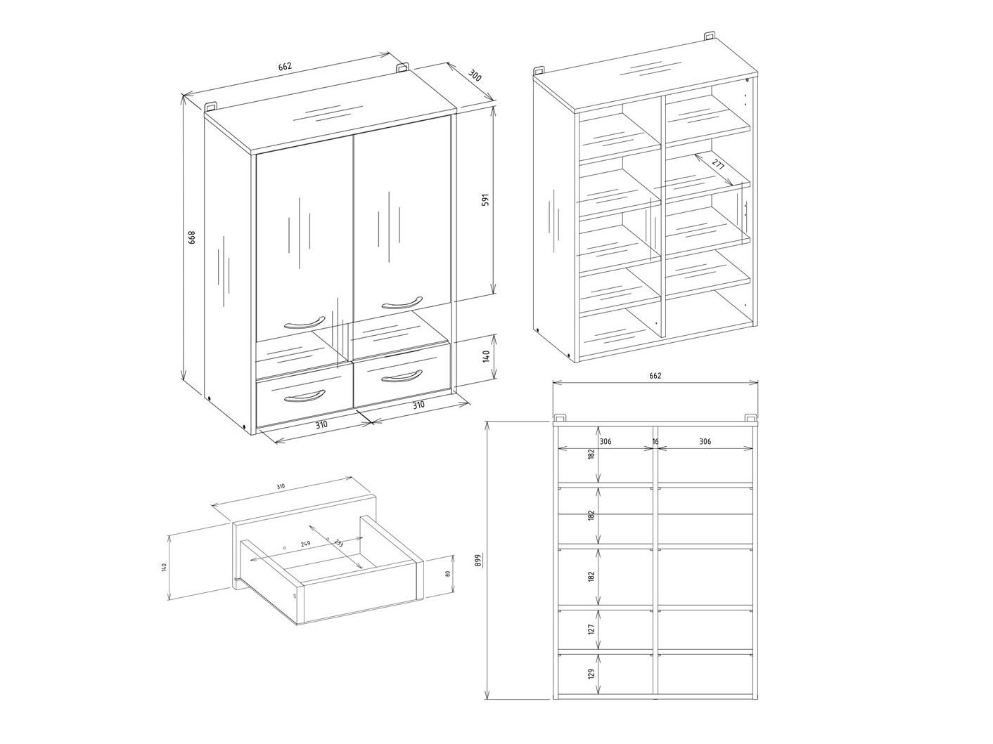 Окачен шкаф за баня Servou 106