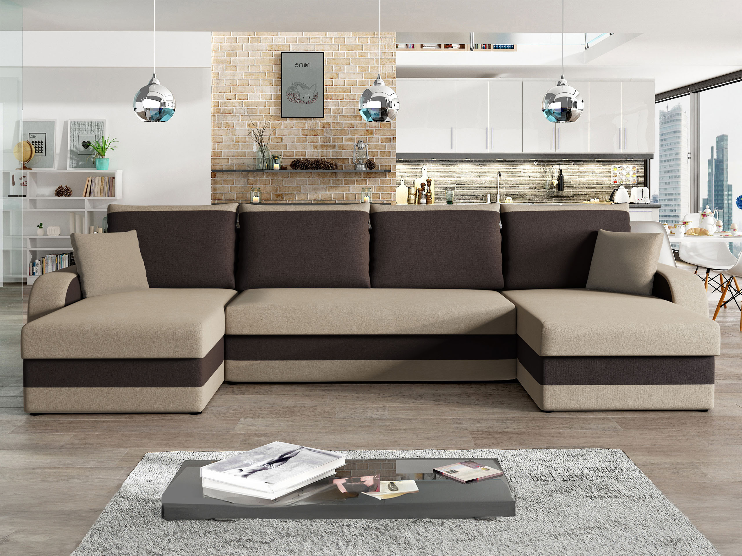 Ъглов диван Comfivo Melissa IV (Alova 07 + Alova 68)