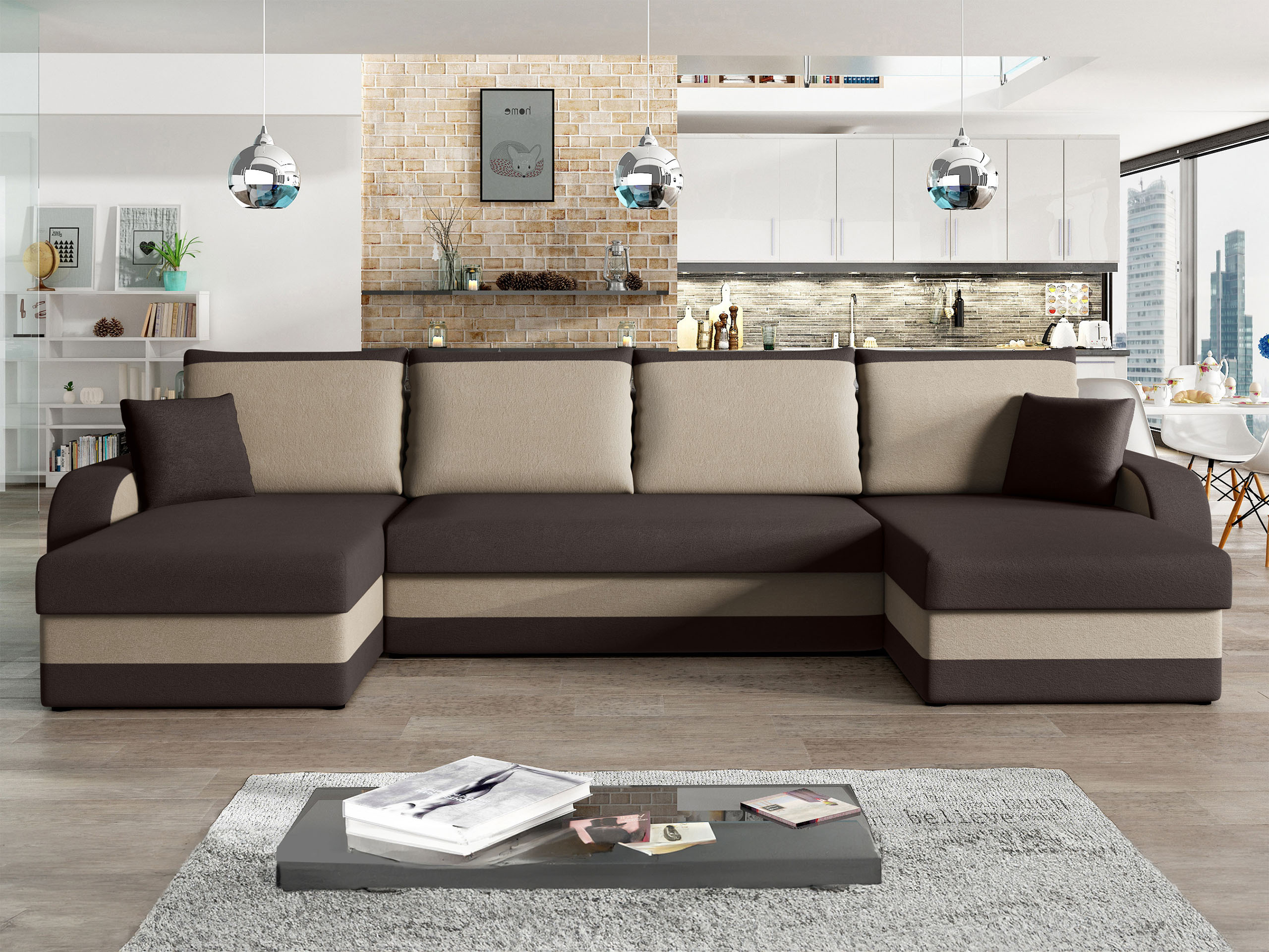 Ъглов диван Comfivo Melissa IV (Alova 68 + Alova 07)
