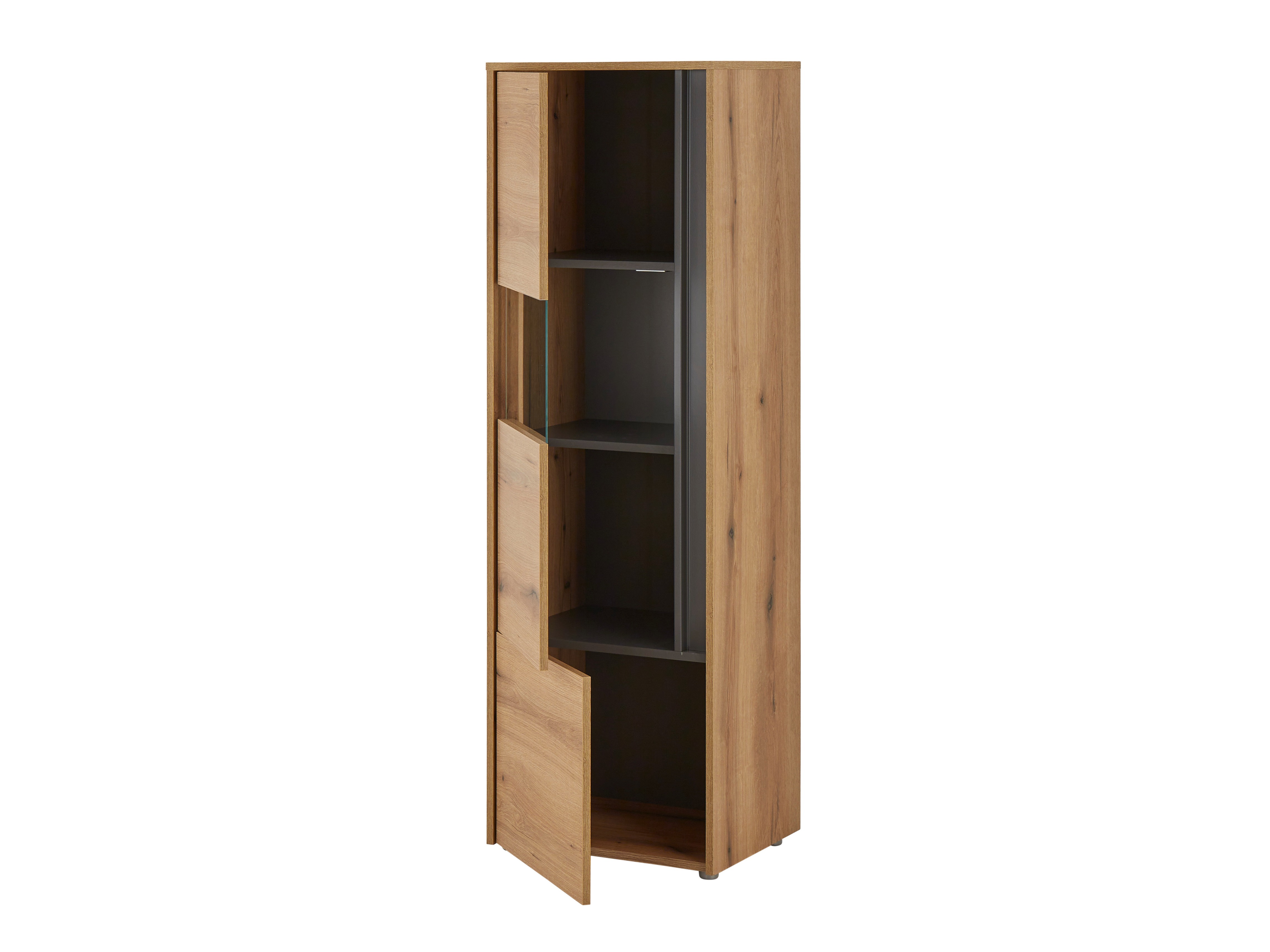 Комплект за хол Elbsori 128 (Дъб + Антрацит)