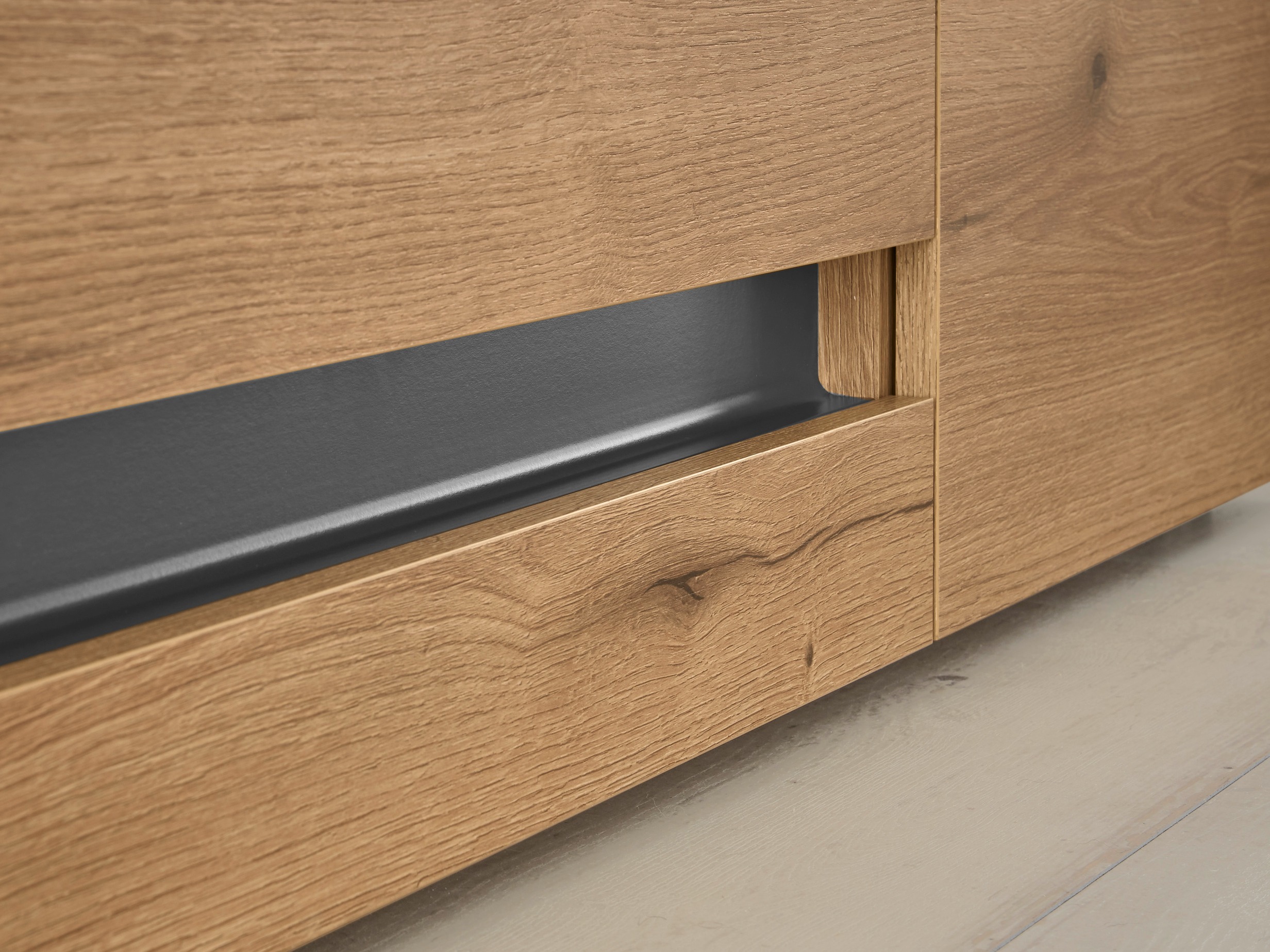 Комплект за хол Elbsori 131 (Дъб + Антрацит)