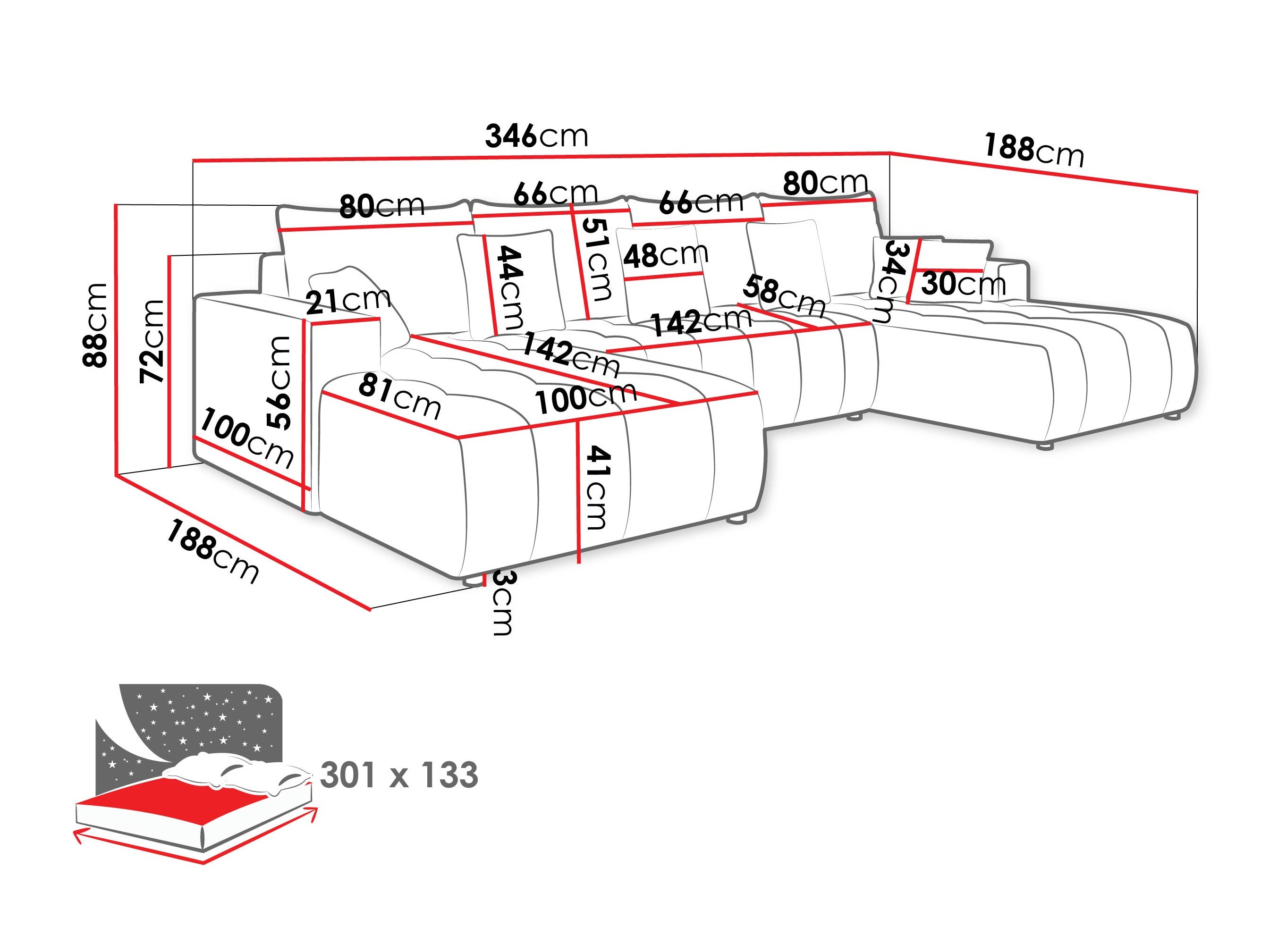 Ъглов диван Bountiful 105 (Velo 623)