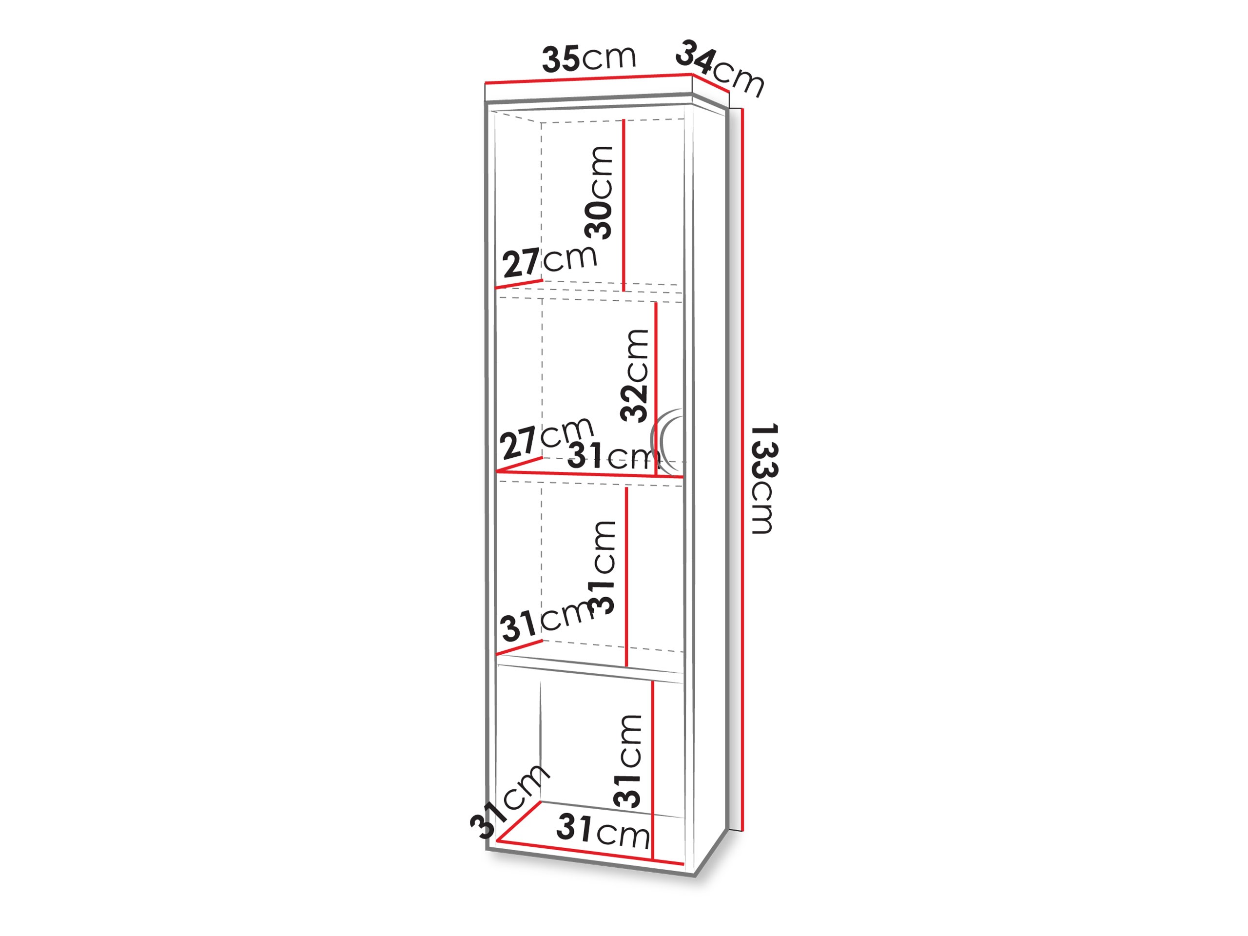 Окачен шкаф за баня Sodalis (Кашмир)