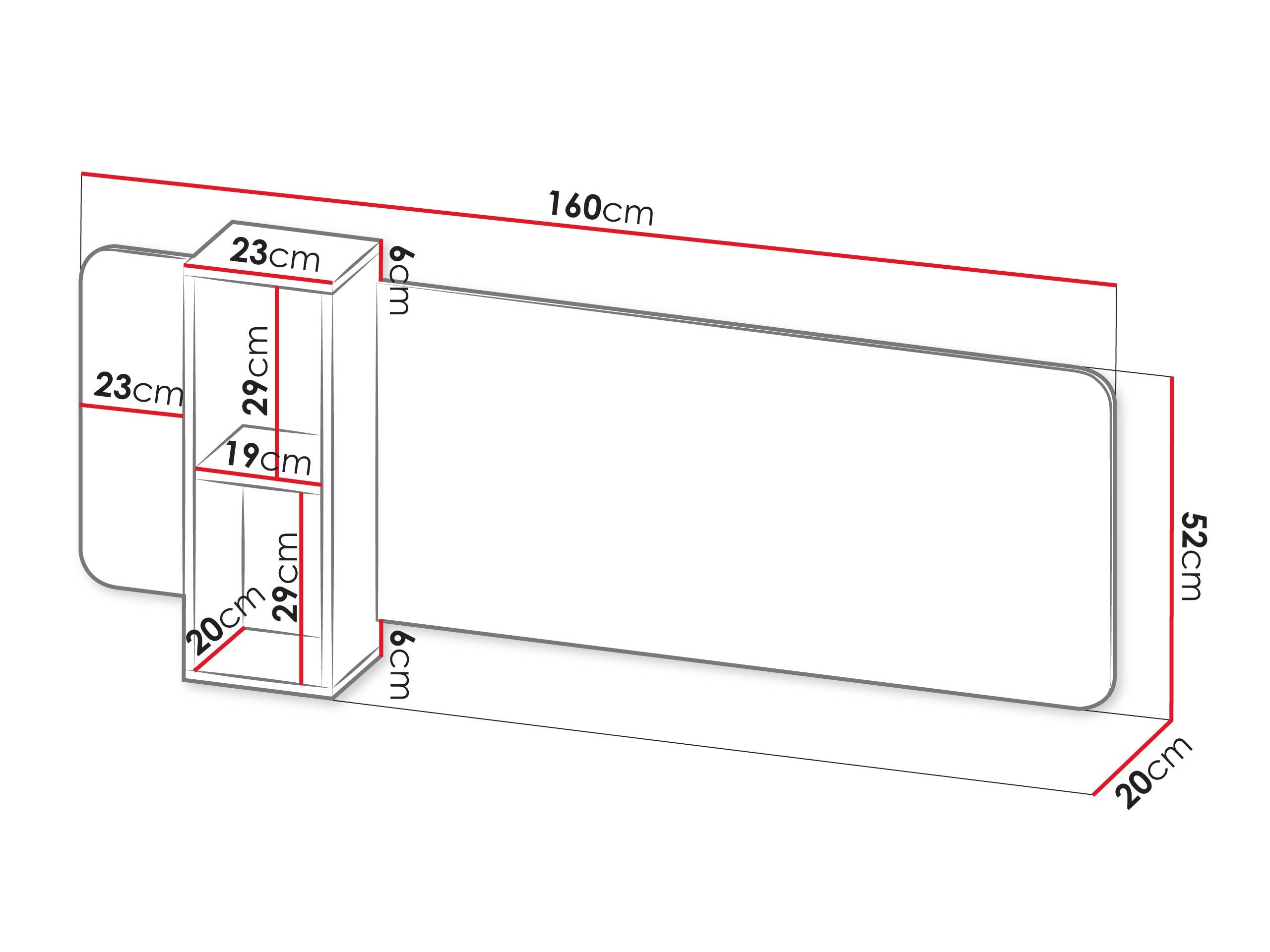 Стенна етажерка Dormele 100