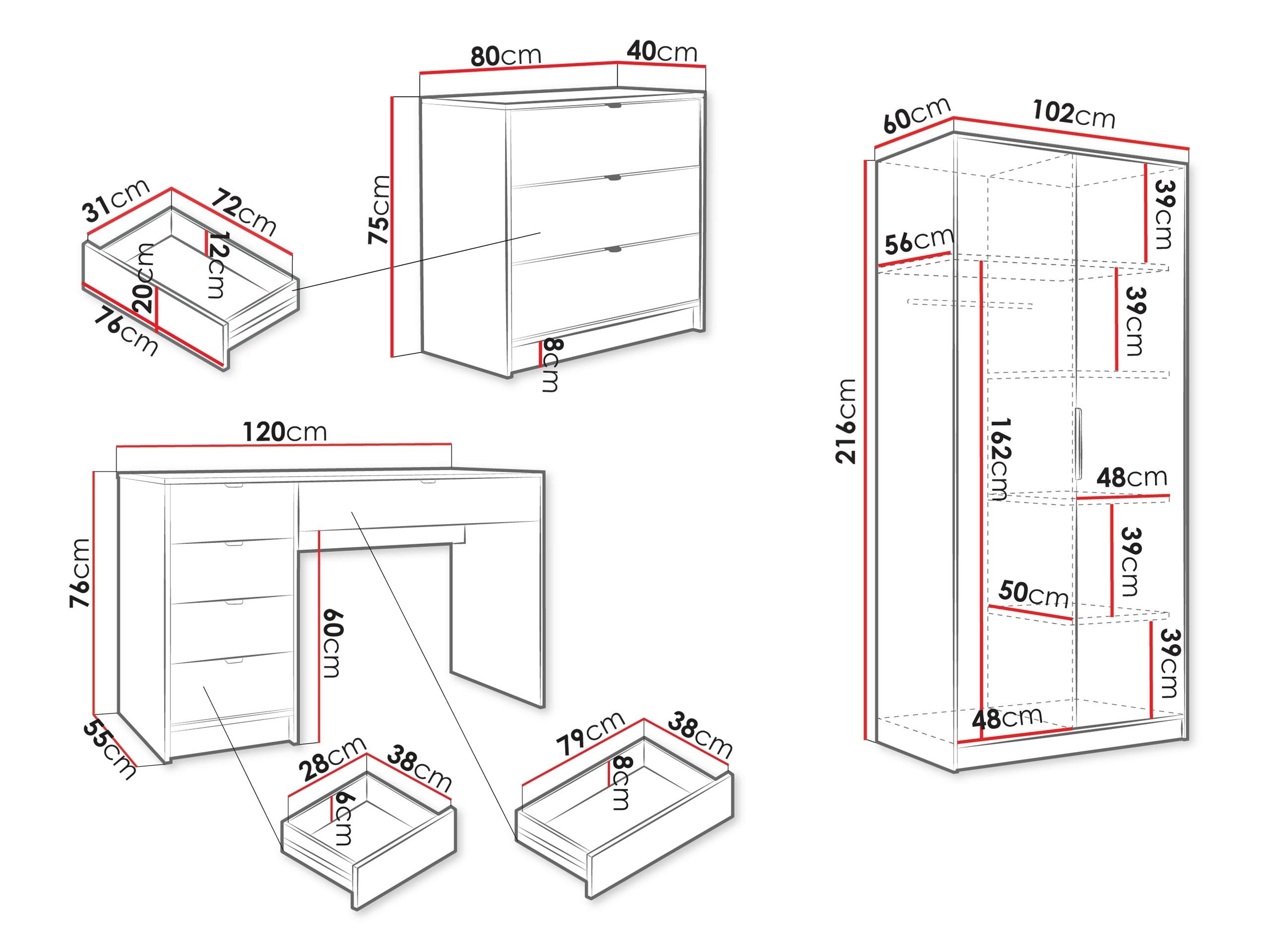 Комплект за домашен офис Comfivo Larmire 123 (Бежов)