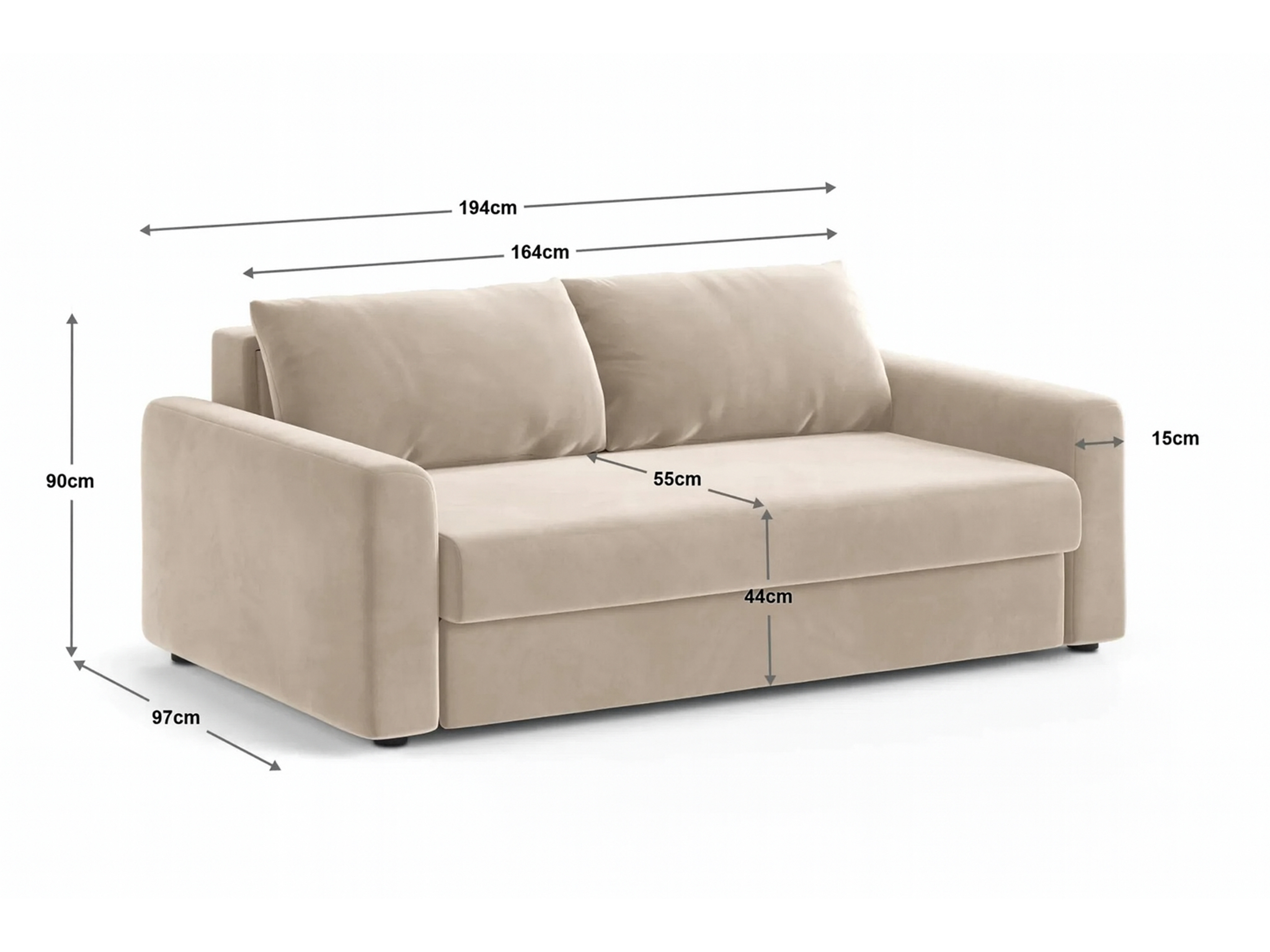 Разтегателен диван Beckley 203 (Baltimore Pistachio)
