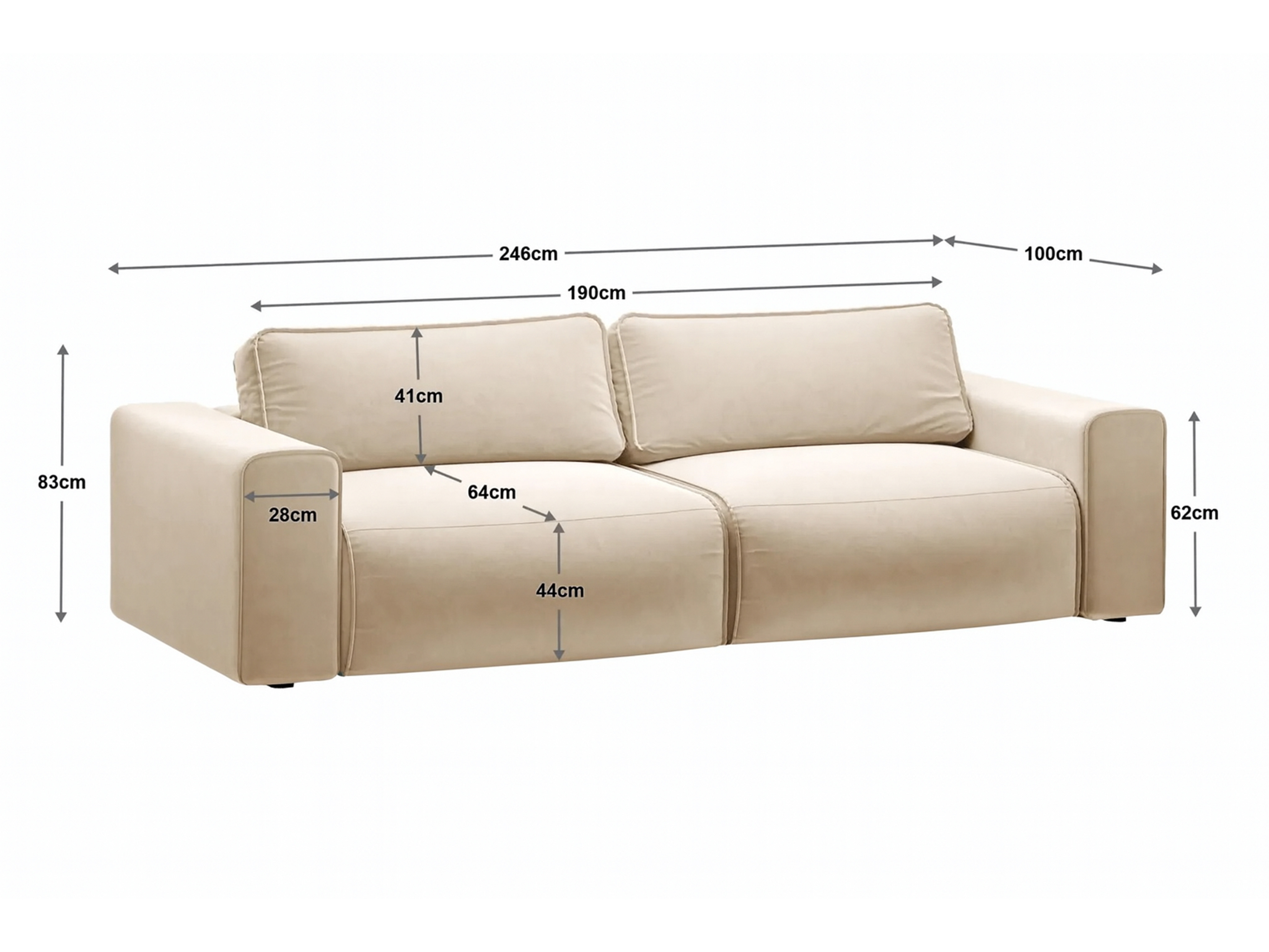 Разтегателен диван Beckley 204 (Moly 38)