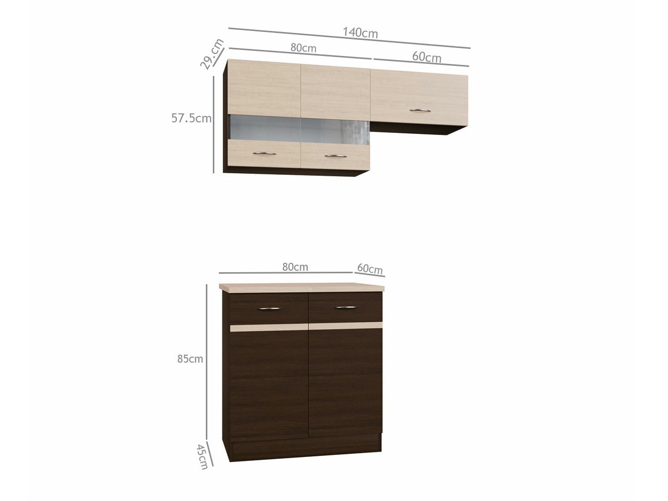 Модулен кухненски комплект Eli Dark 116